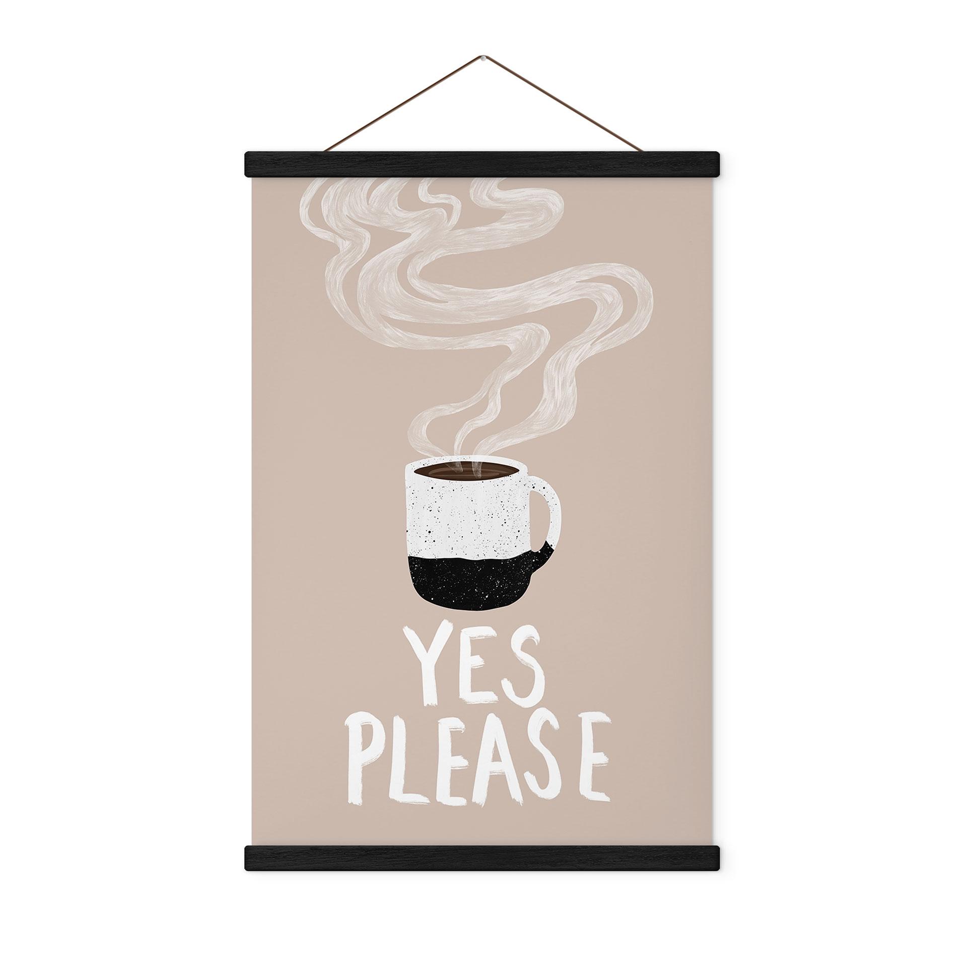 Tekstil plakat Varm kop kaffe om morgenen - EMELIEmaria