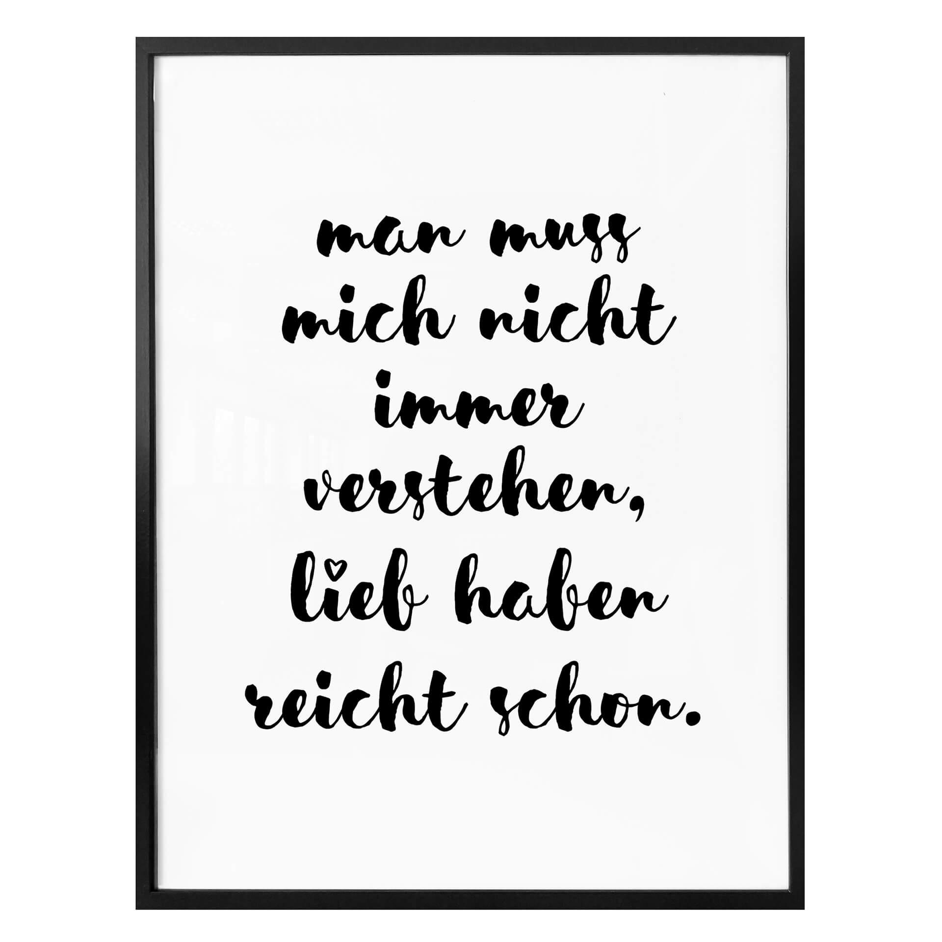 Poster Man muss mich nicht immer verstehen