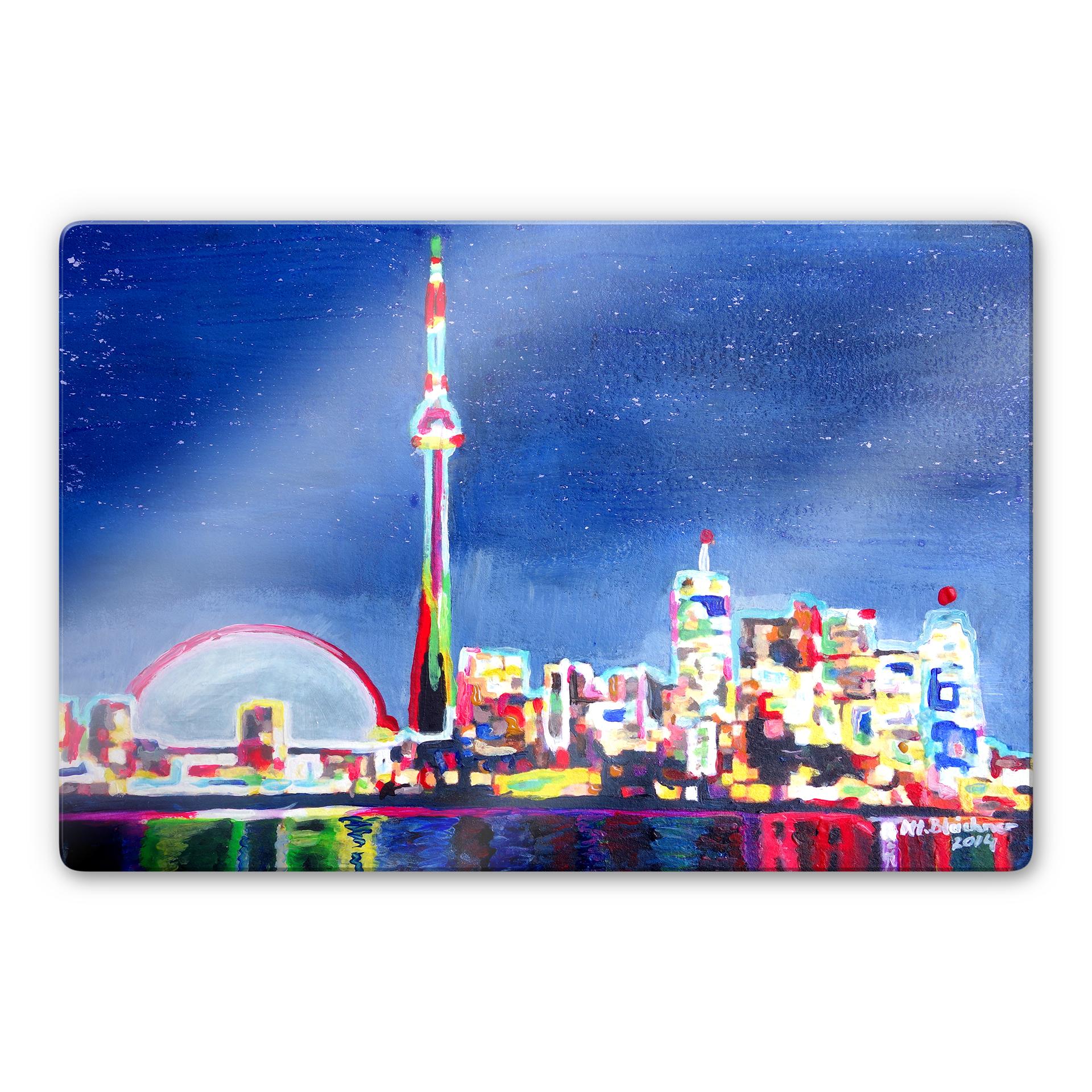 Glasbillede - Bleichner - Toronto i neonlys