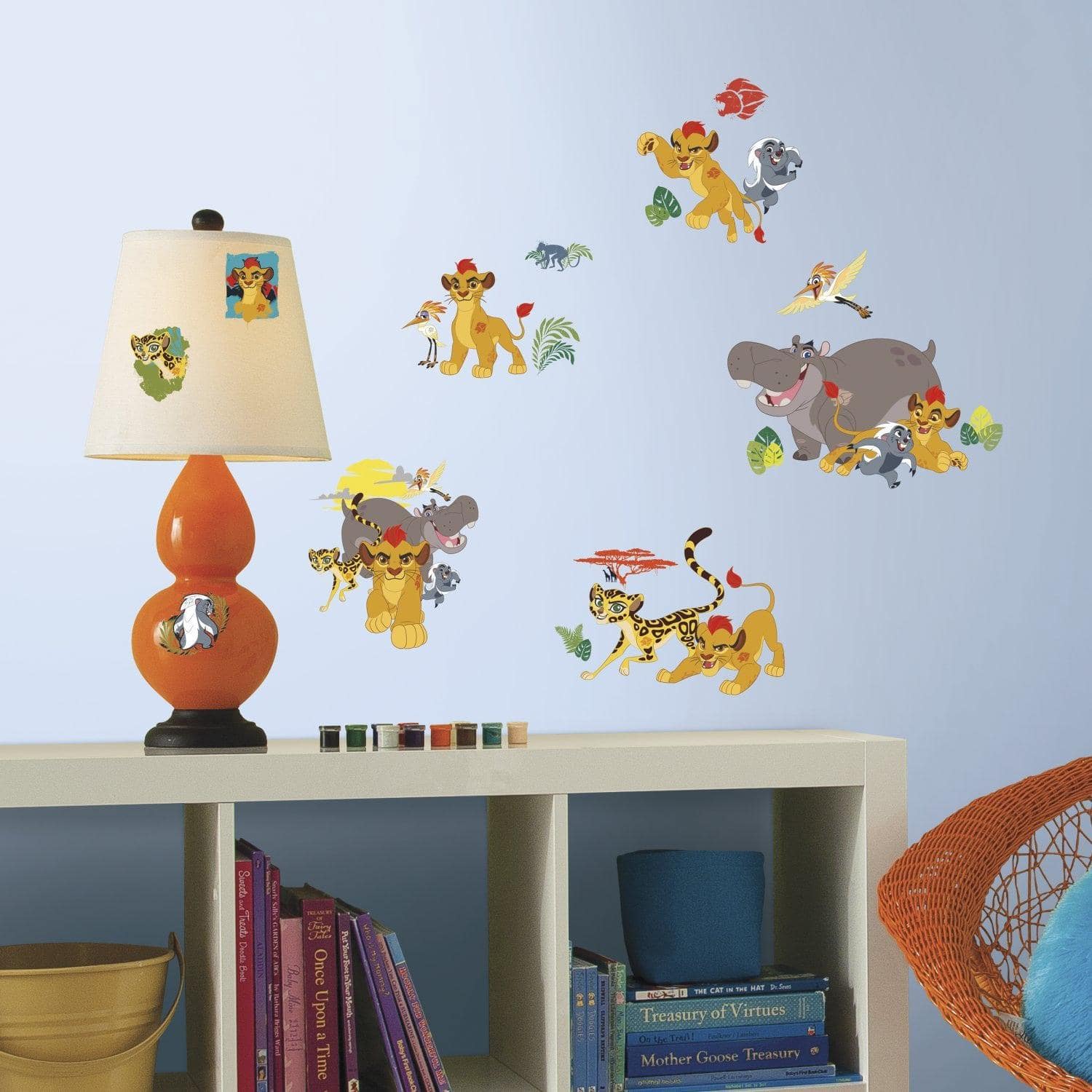 Muursticker set - The Lion and his friends
