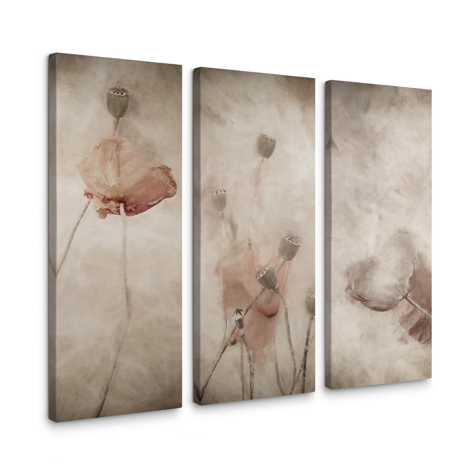 Canvasbillede - Claes - Valmuer (sæt med 3)