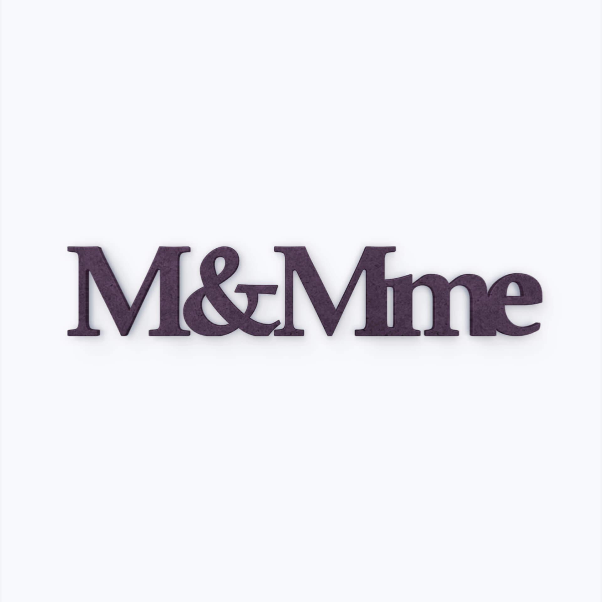 Scritta in MDF - M&Mme