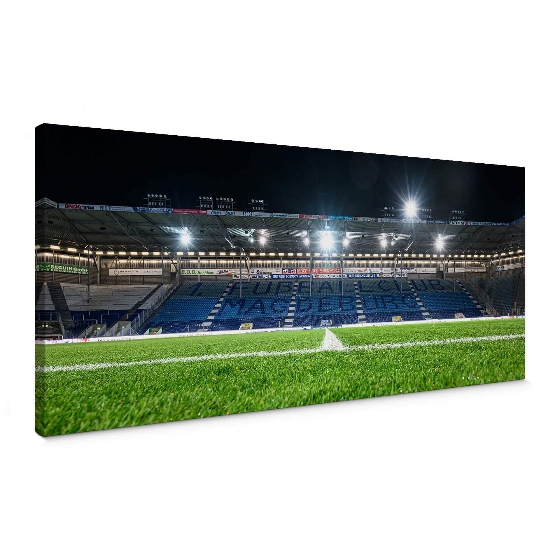 Lærredsprint - FC Magdeburg Stadium by Night