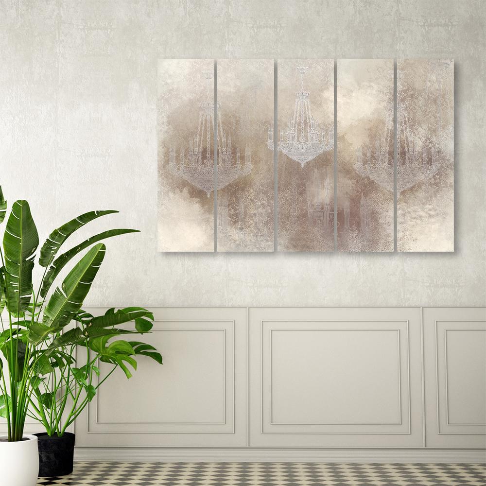 Canvas print 5 dele, lysekrone