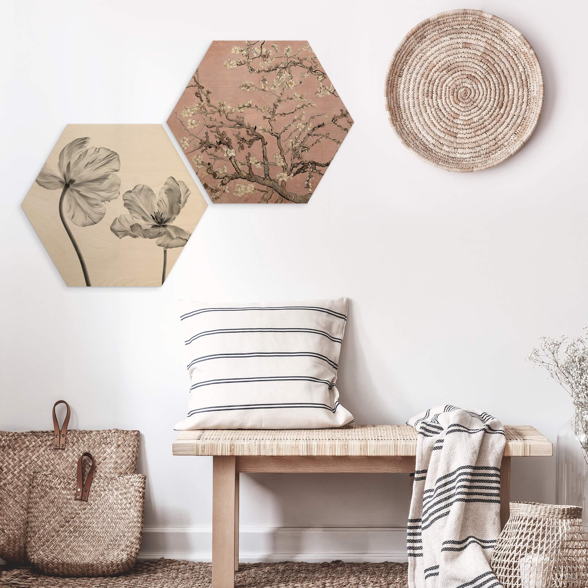 Esagoni in legno van Gogh - Mandorlo in fiore