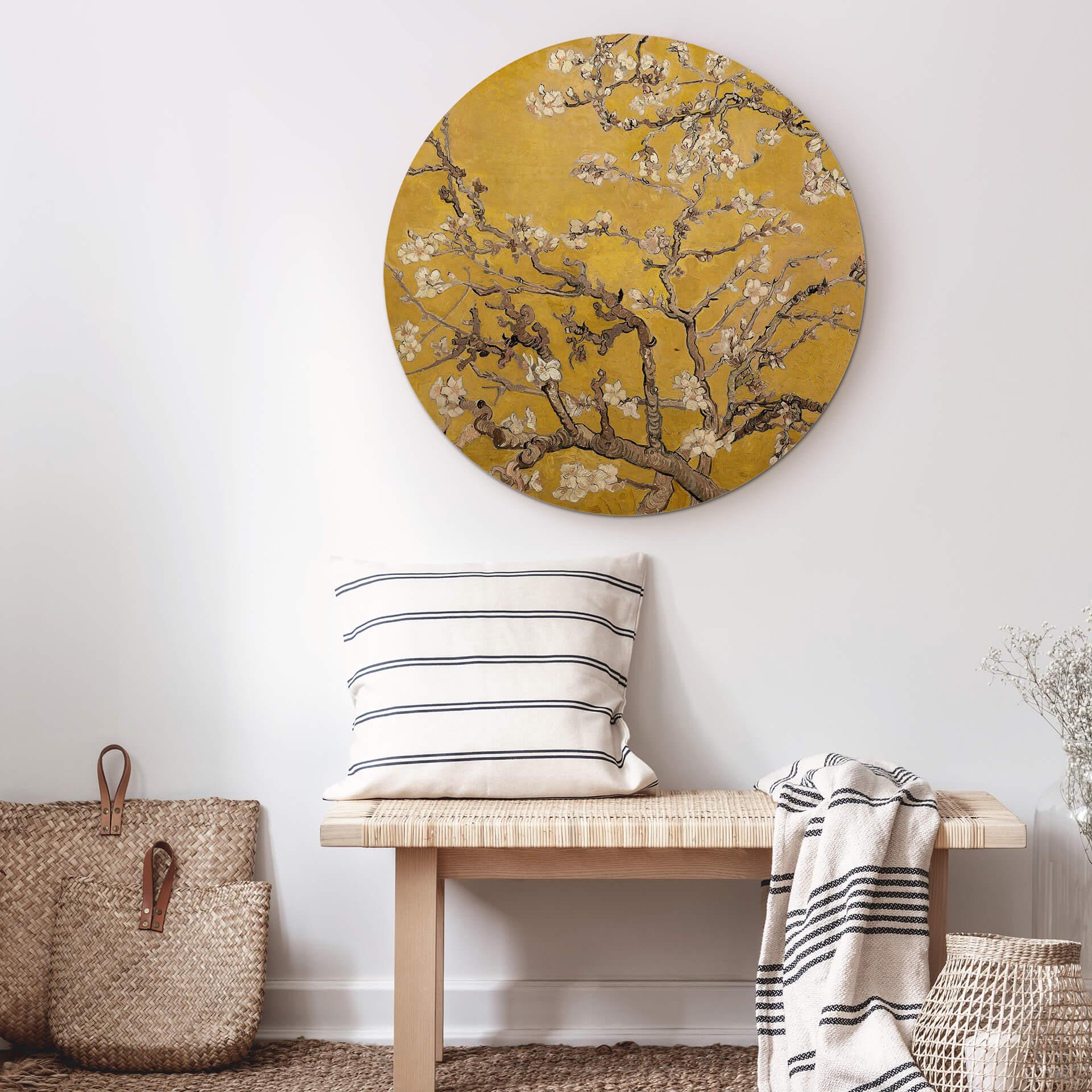 Billede af træ van Gogh - Mandelblomst Okker - Rundt