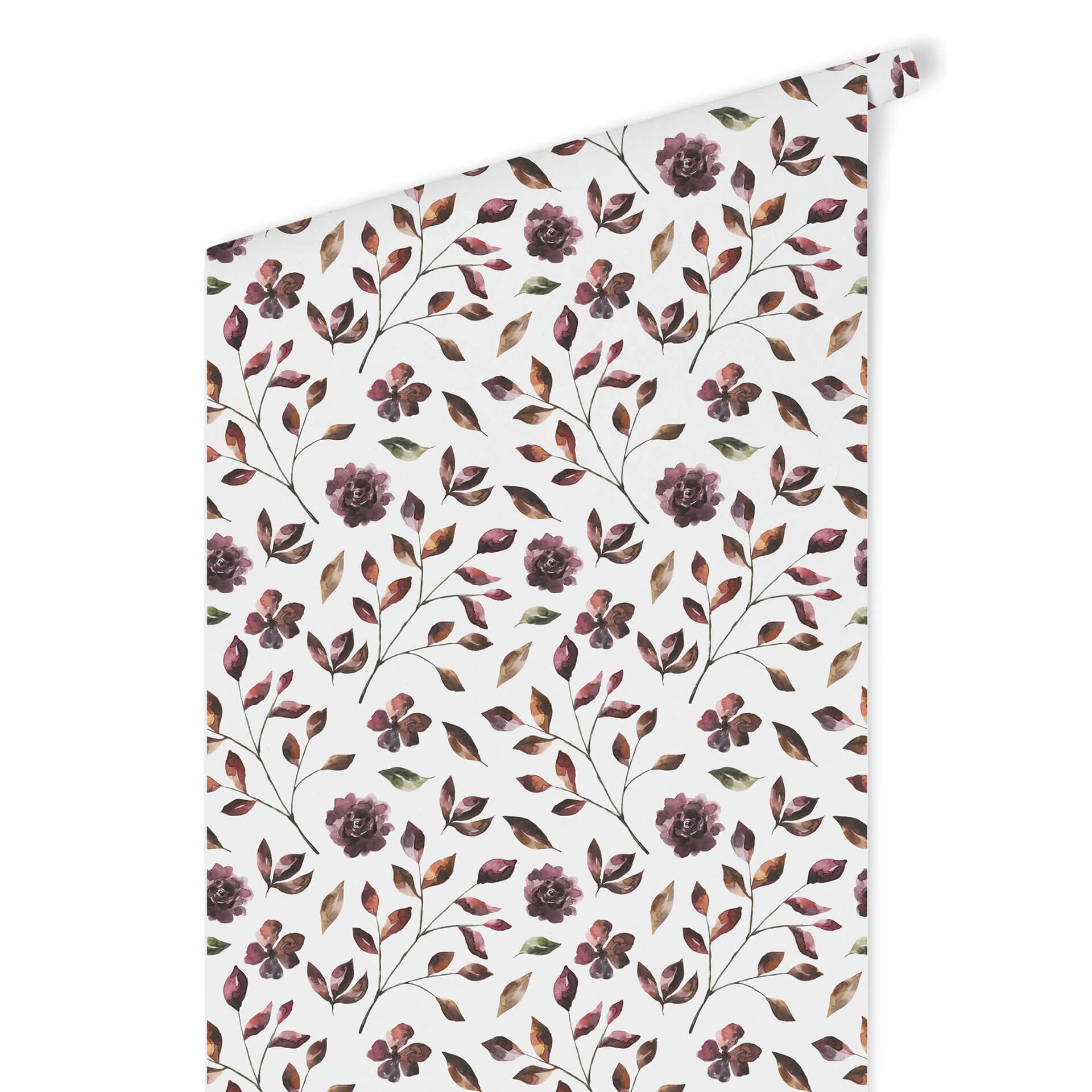 Patroonbehang Herfstbloemen