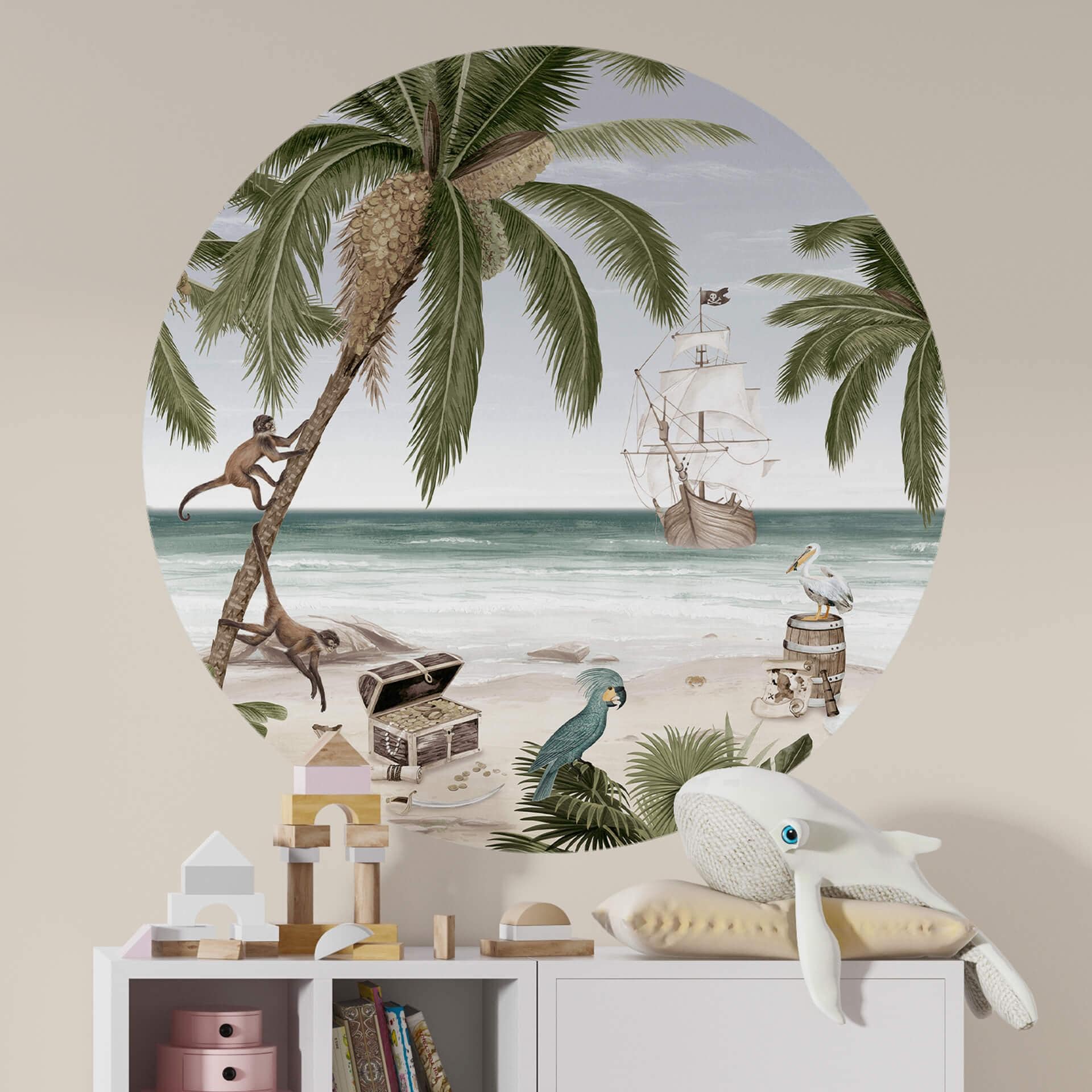 Kikki Belle Wallsticker - Pirate bay - Rund