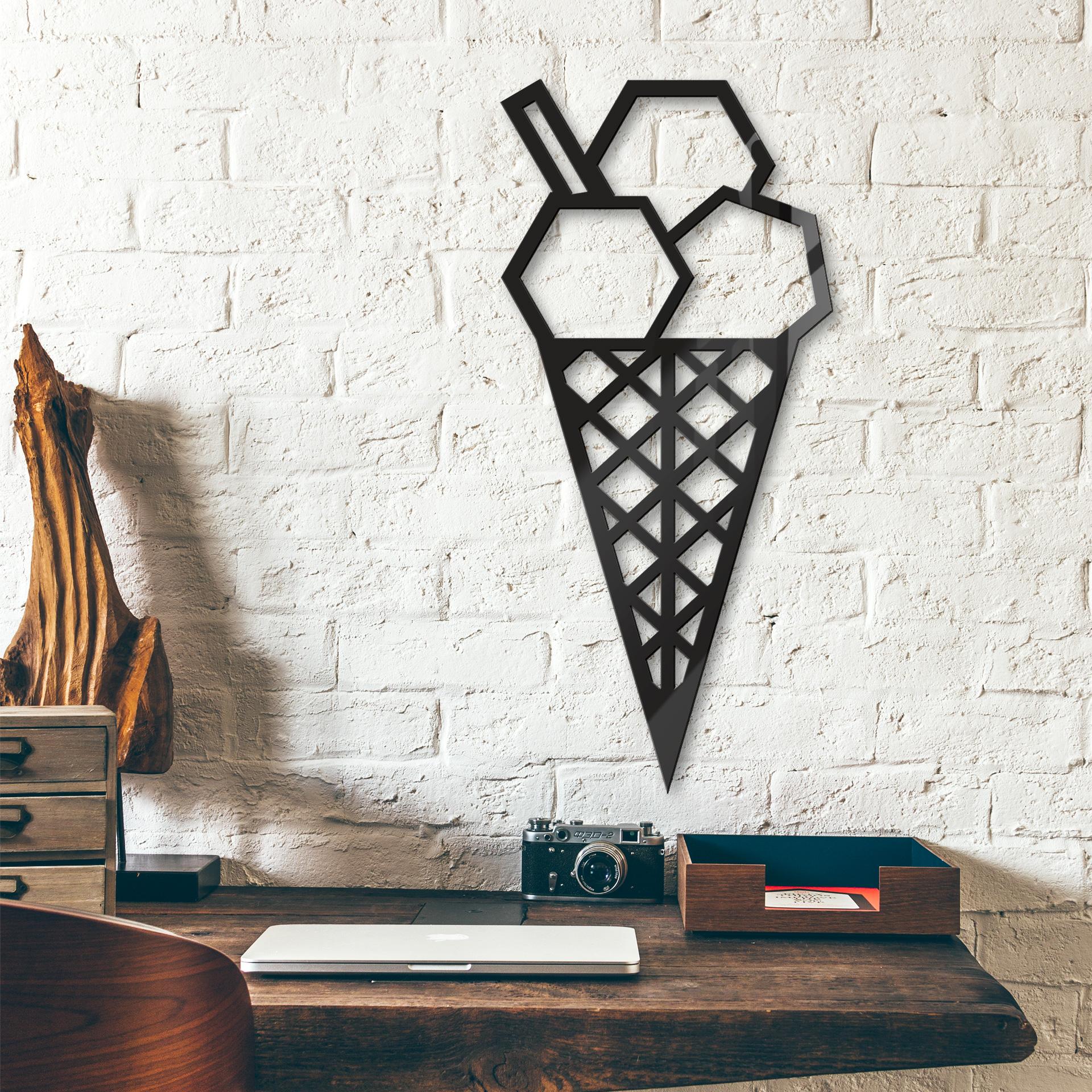 Decoración acrílica Helado de origami