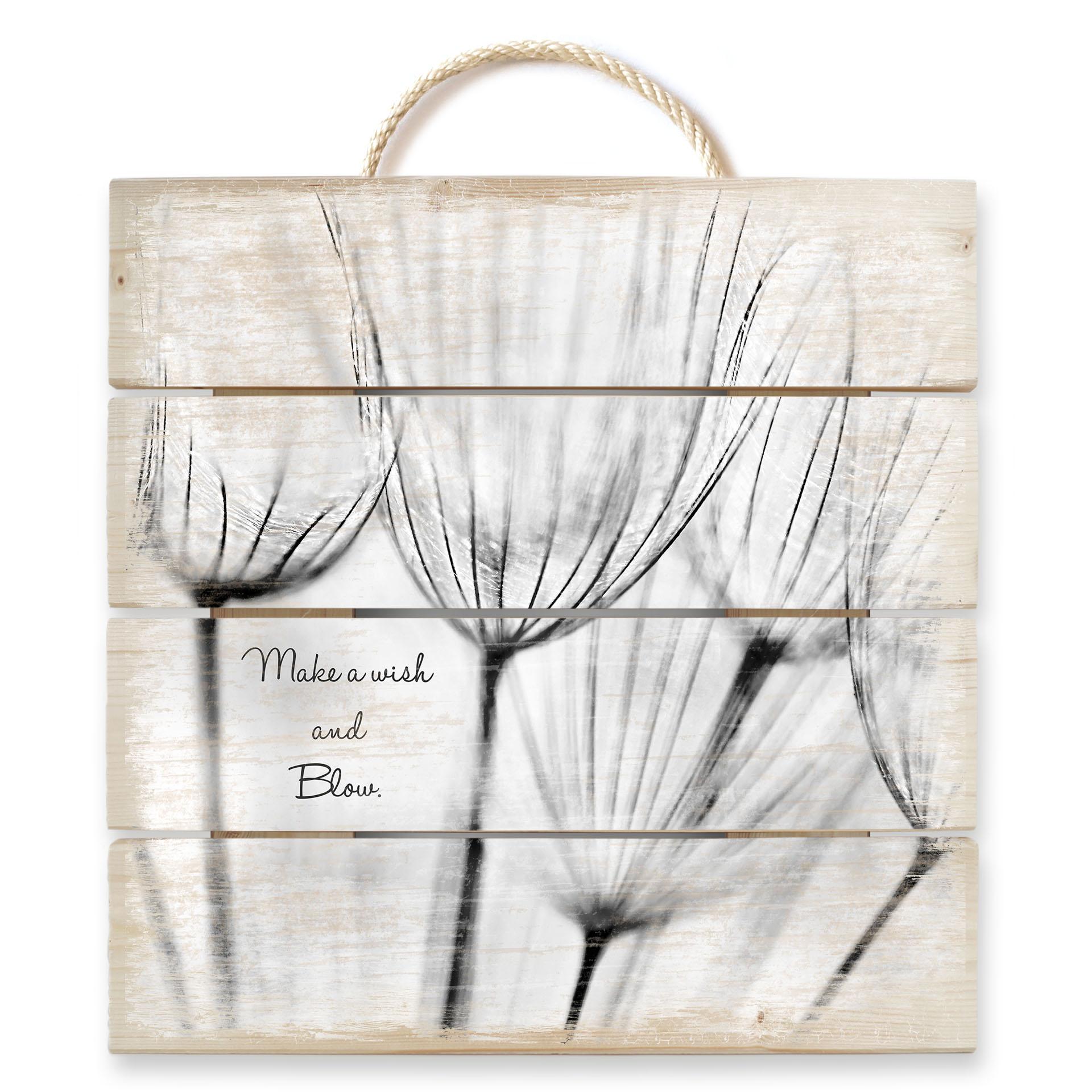Obraz drewniany Make a Wish... - 40x41,5 cm