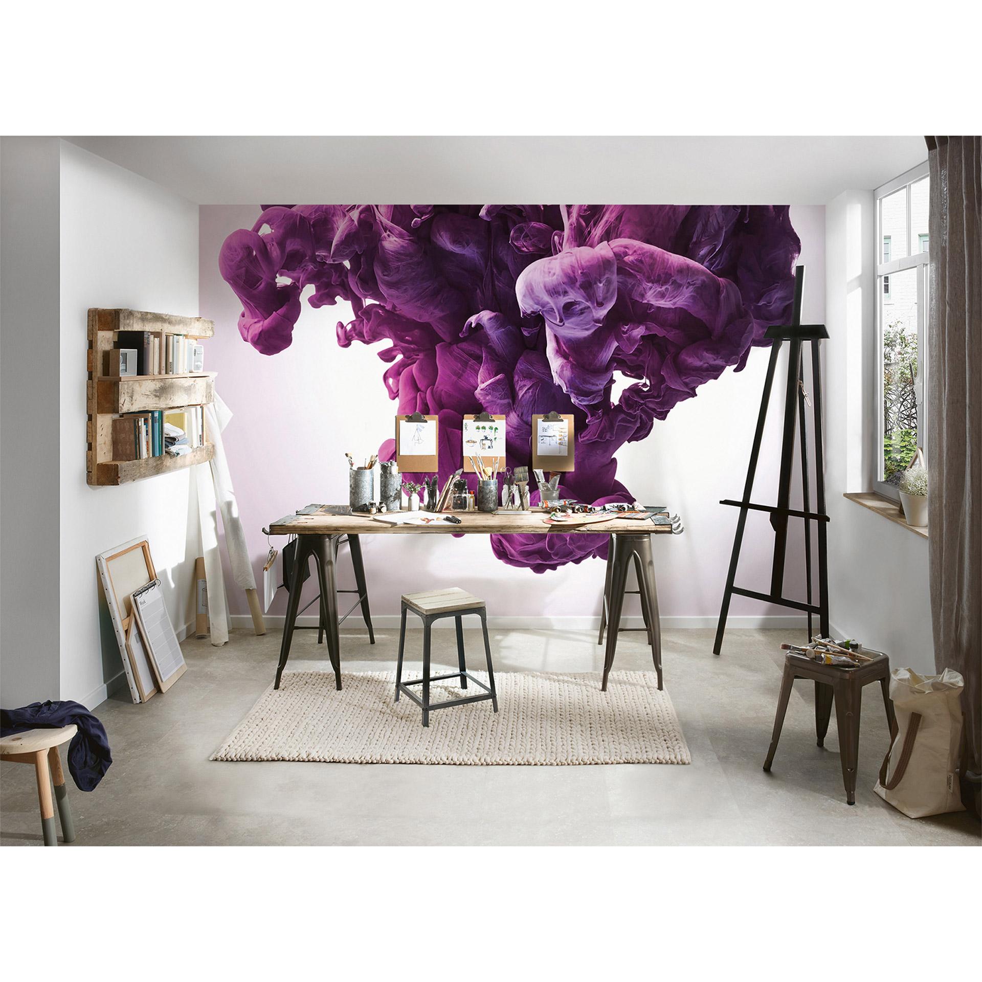 non-woven tapet AbstractArt fototapet Designwalls i lilla og hvid