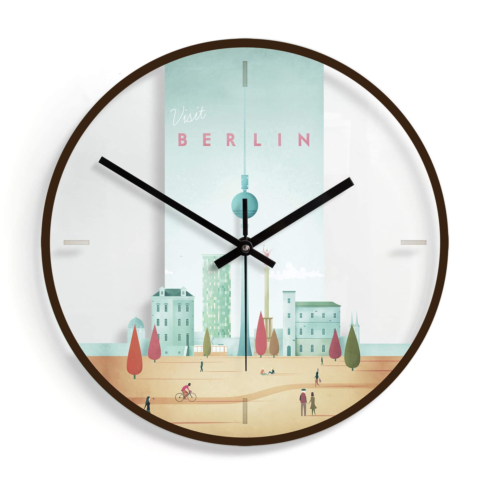 Horloge murale en verre - Rivers - Berlin
