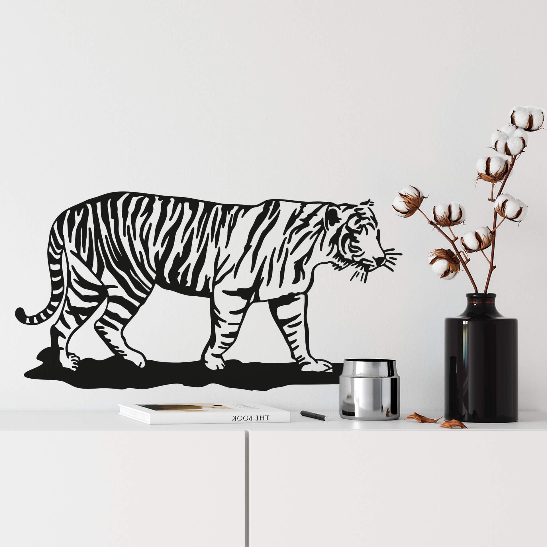 Adesivo murale Tigre Silhouette