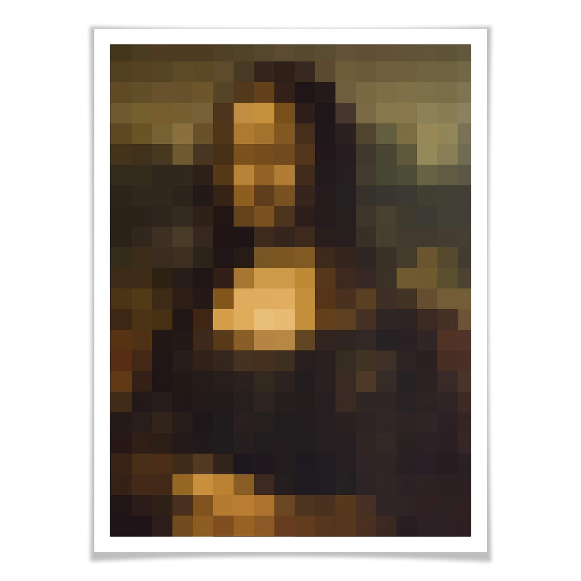 Plakat Pixelart - da Vinci - Mona Lisa