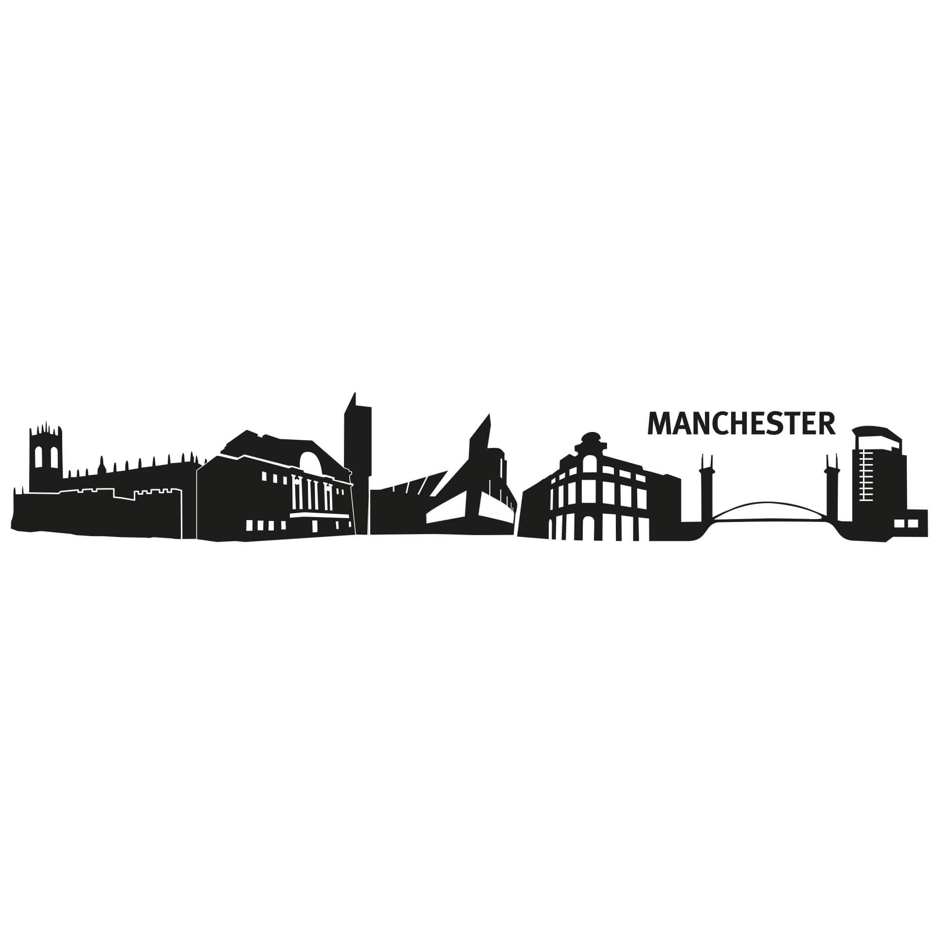Wallsticker Manchester Skyline 2