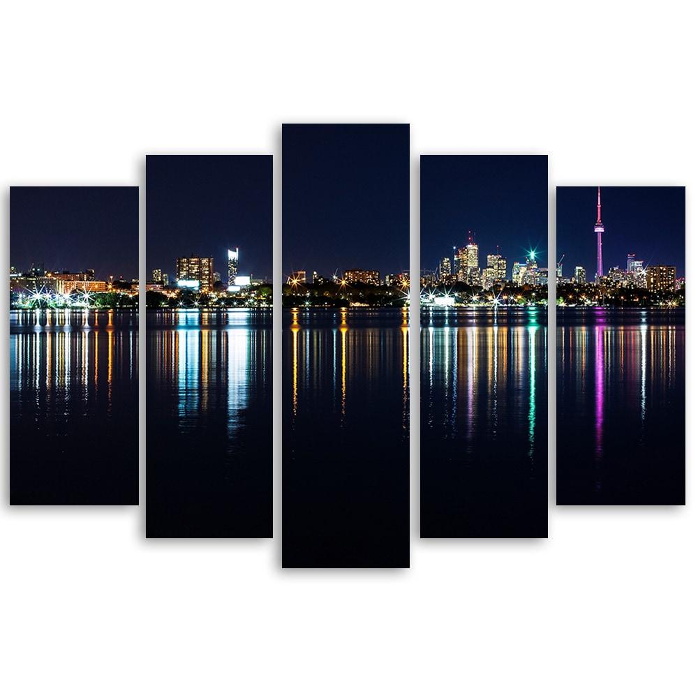 Canvas Print 5 Stuks, New York Skyline