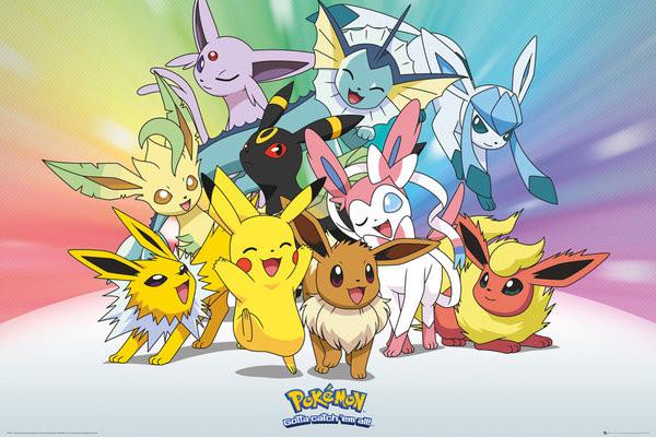 Poster, film poster Pokemon - Eevee 91,5x61 cm