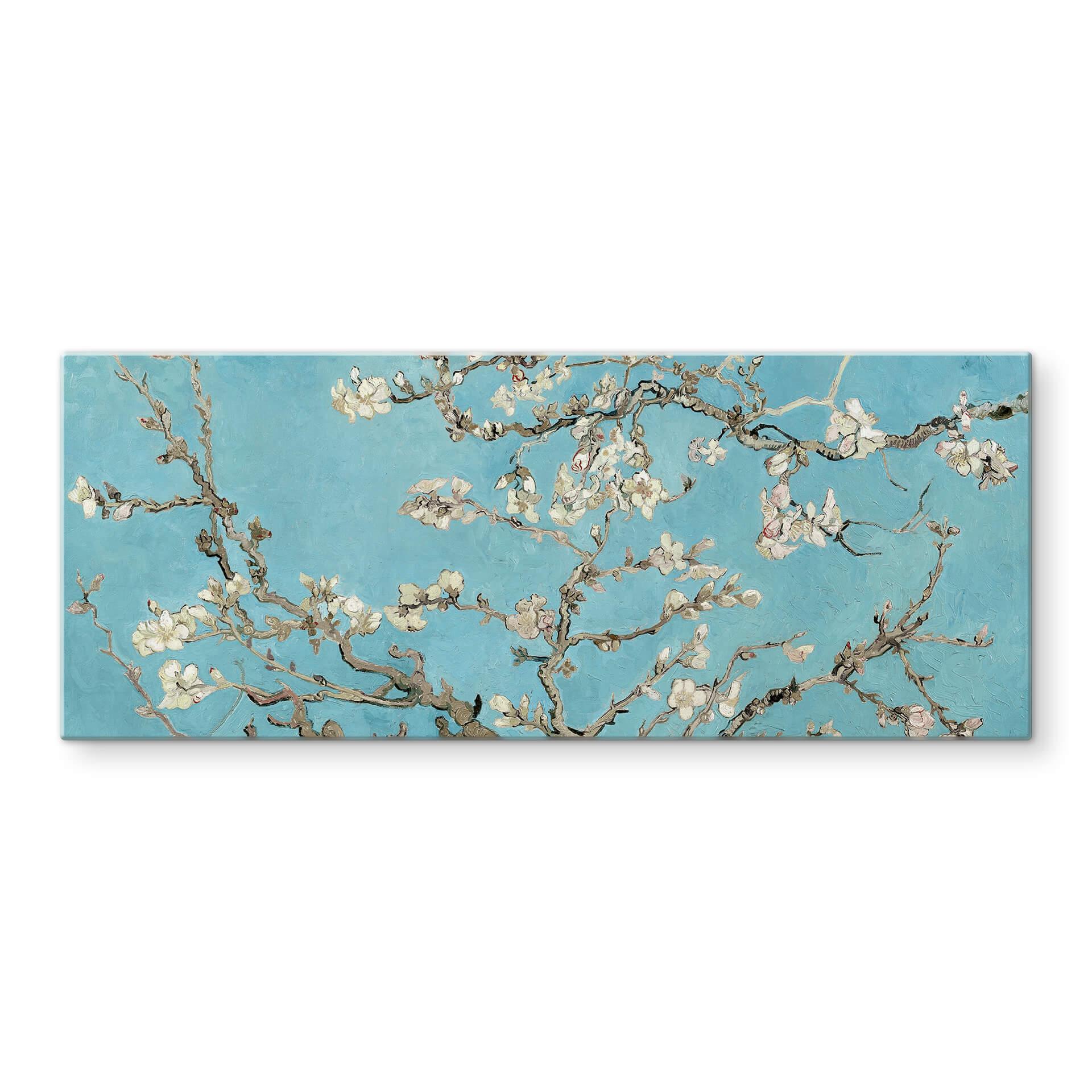 Stænkplade - van Gogh - Mandelblomst blå - Panorama