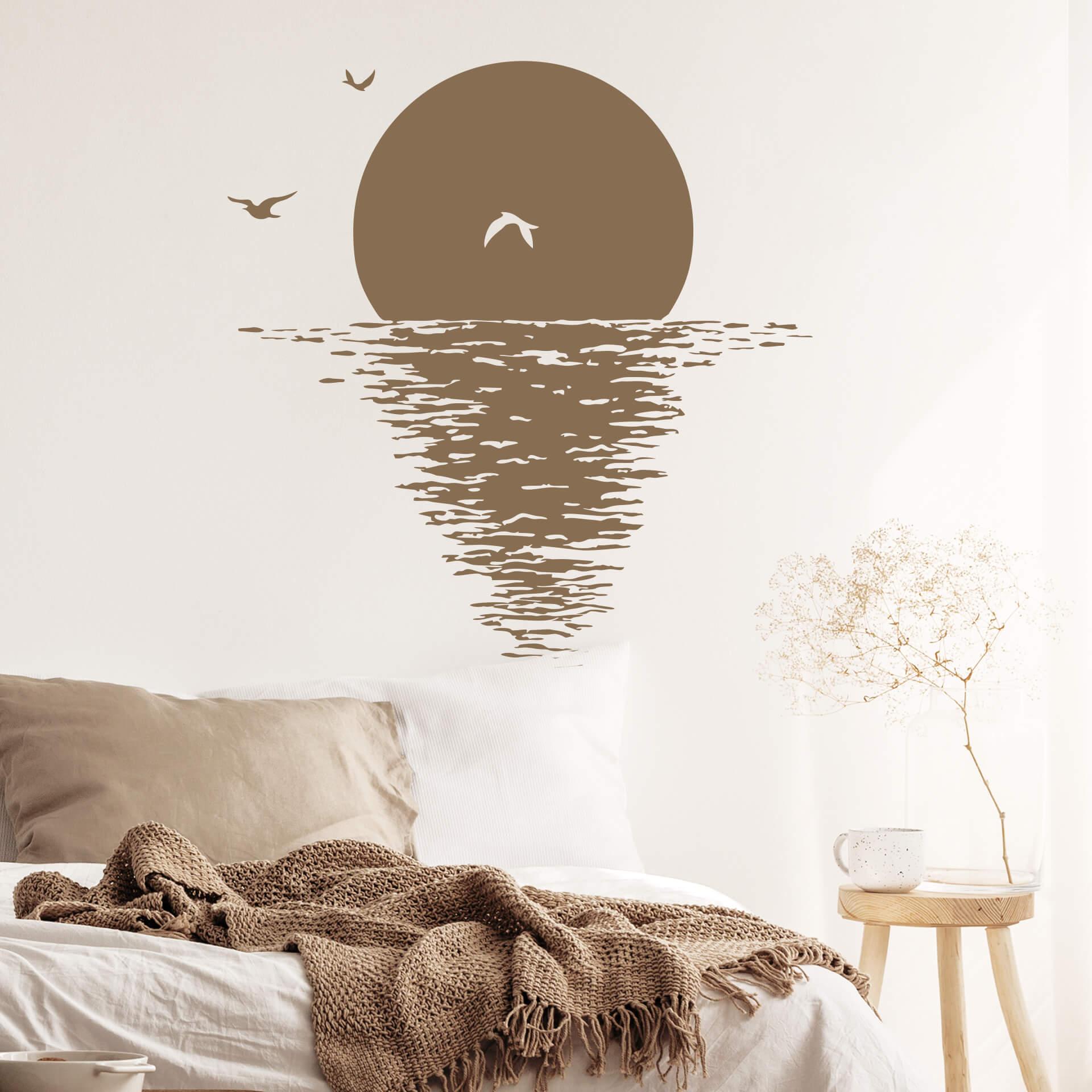 Wandtattoo Sonnenuntergang am Wasser
