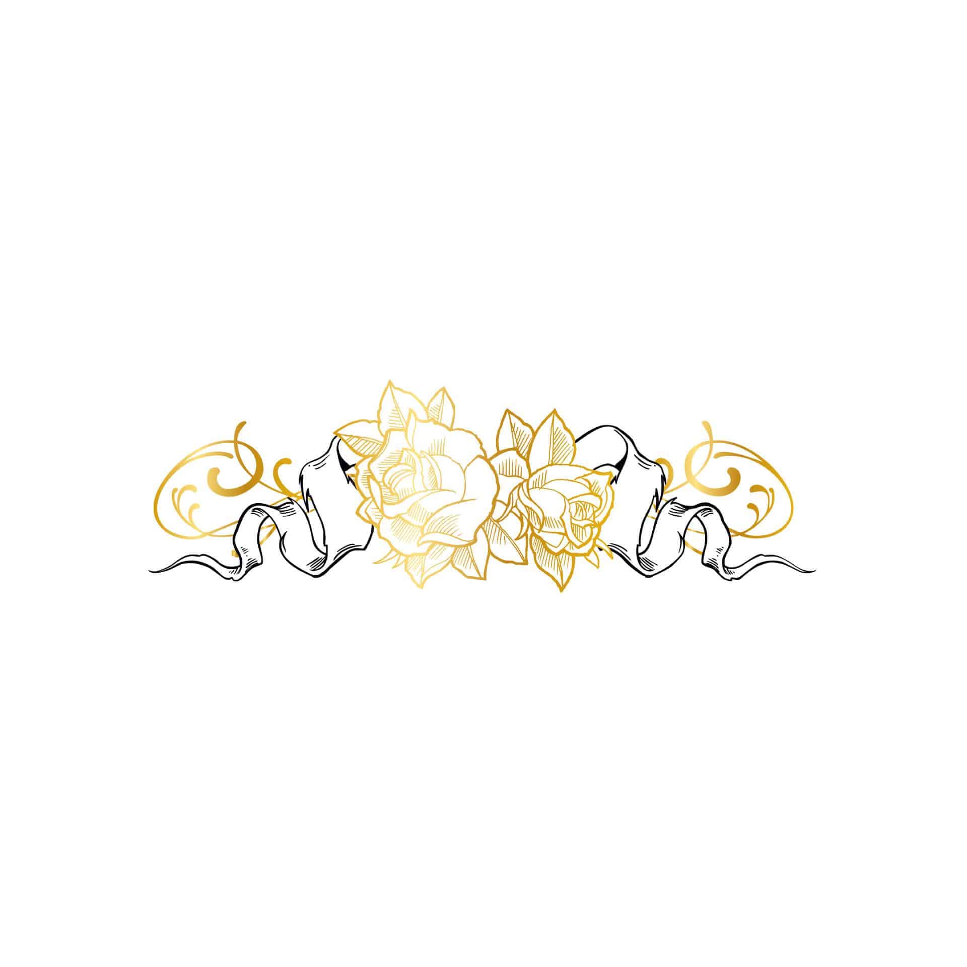 Wandtattoo LA Ink Golden Roses