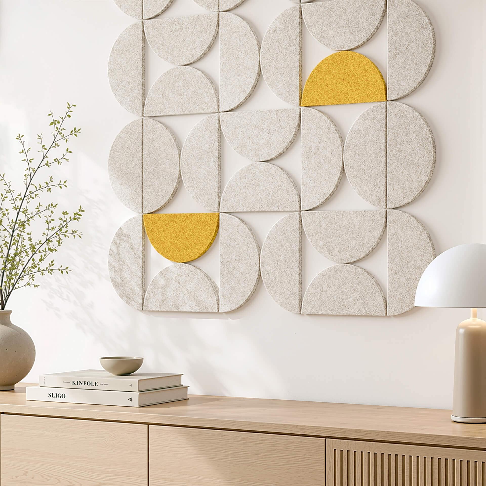 Decori in feltro Semicerchi | Decorazione murale, bacheca & isolamento acustico