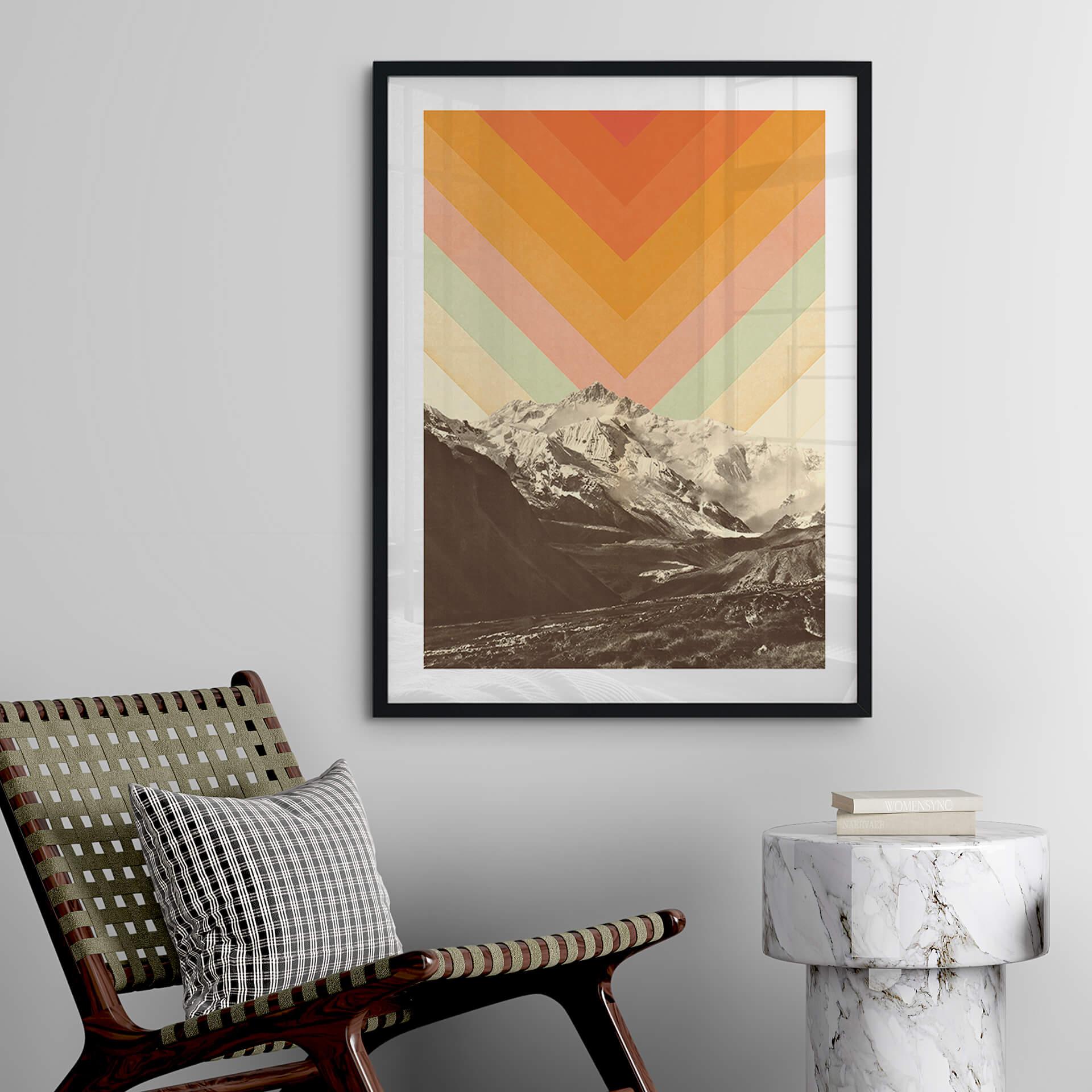 Plakat Bodart - Retro Mountain Landscape