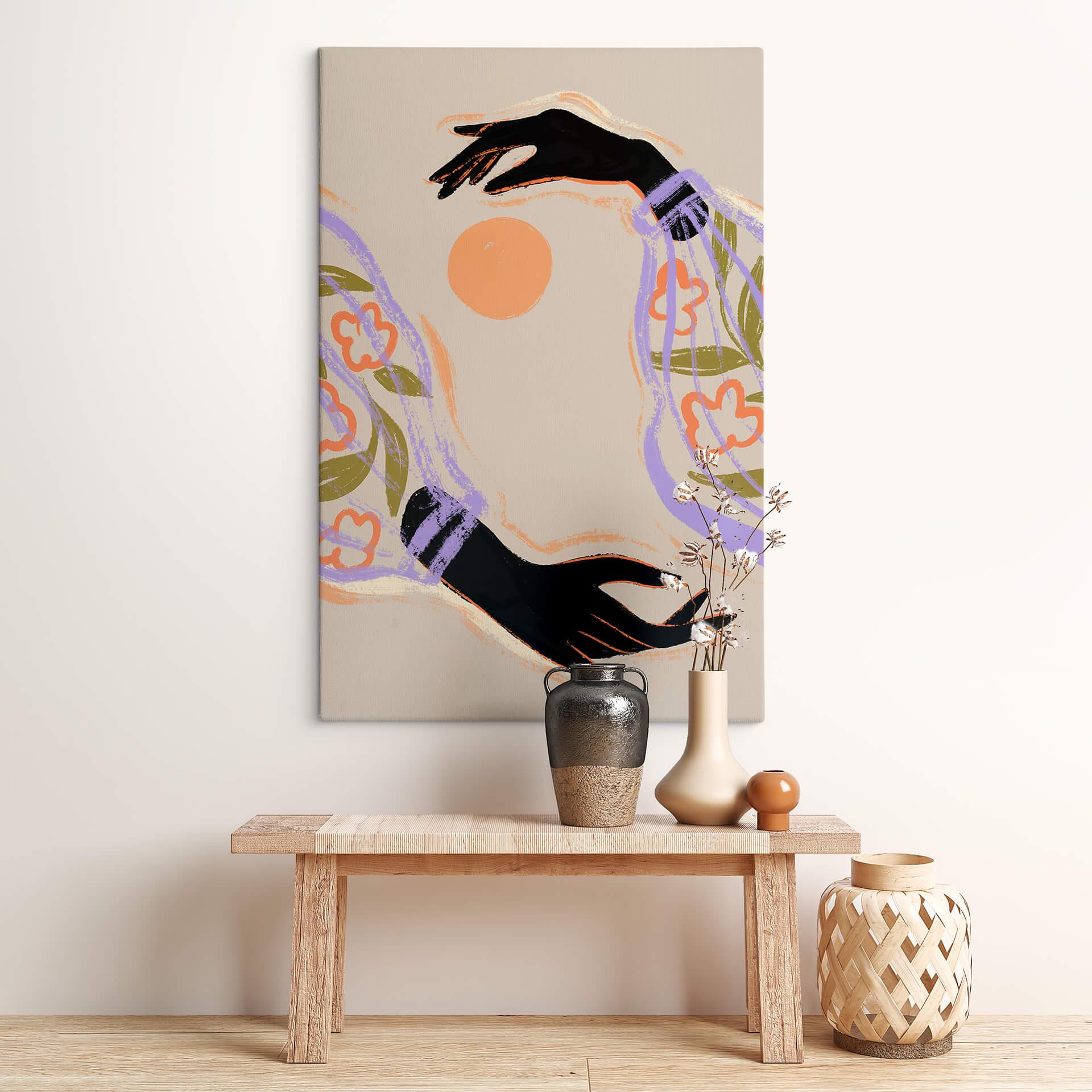 Lærredsprint - Arty Guava - Hugging the Sun