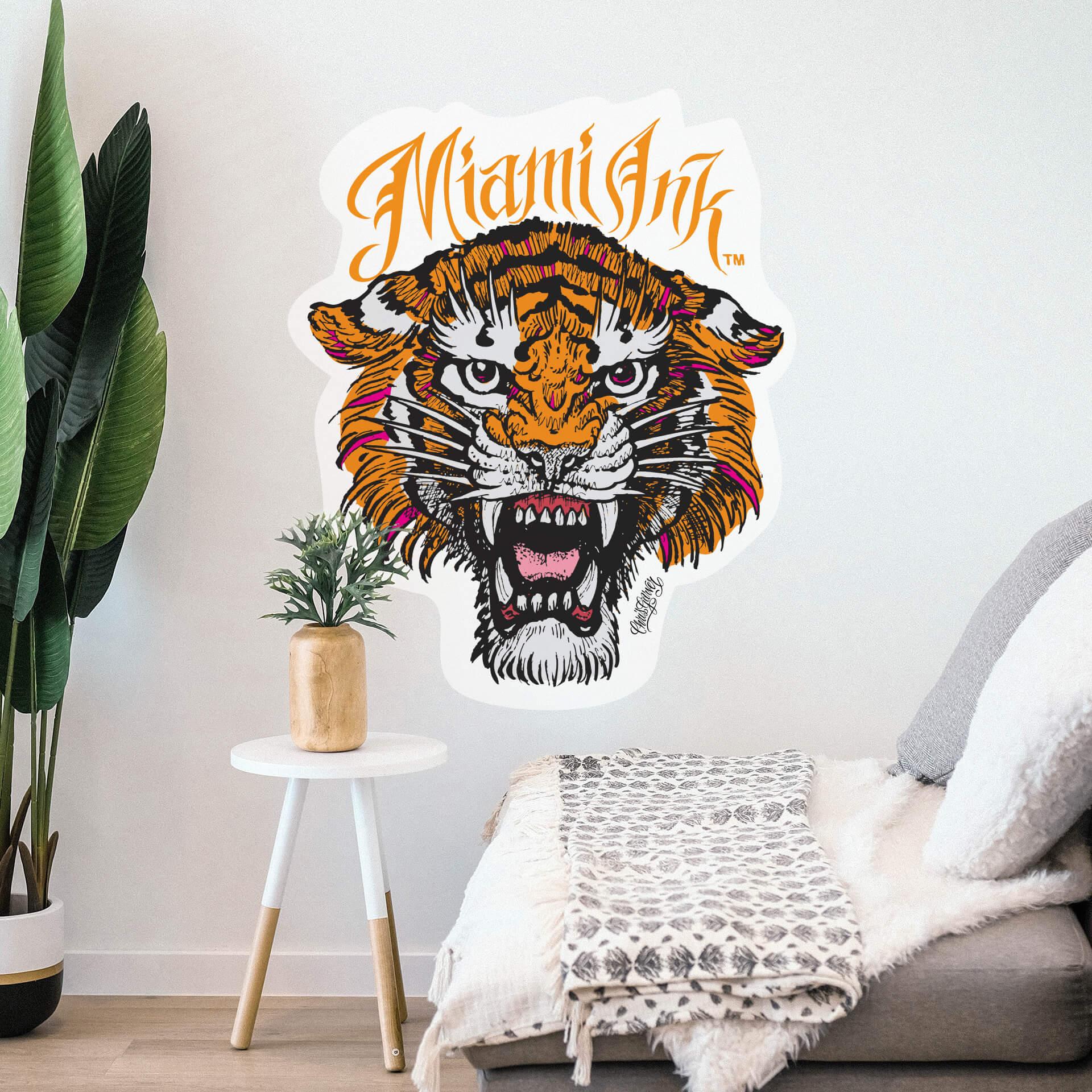 Sticker mural - Miami Ink - Tiger