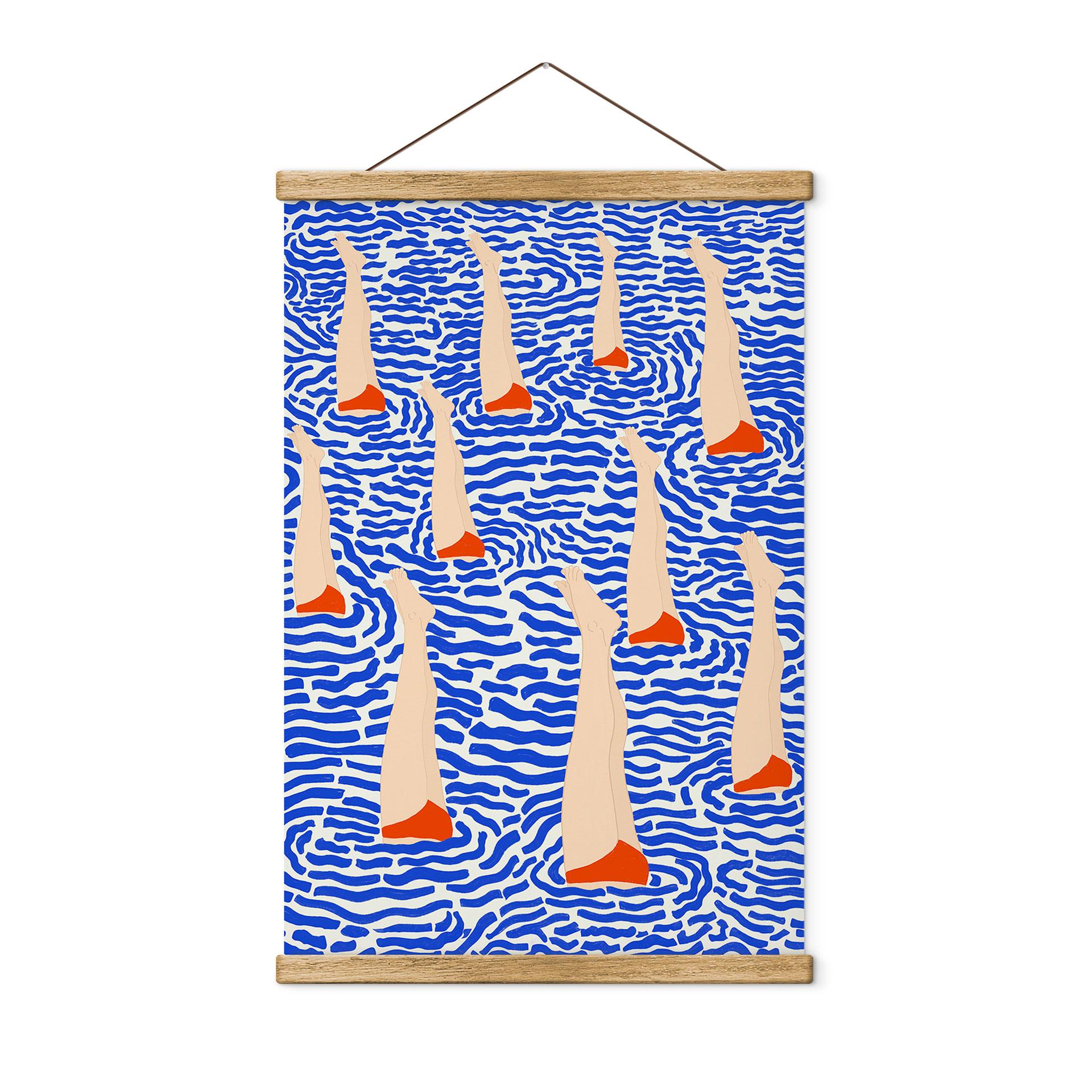 Tekstil plakat Svømmer i poolen - Illustration - Jota de jai