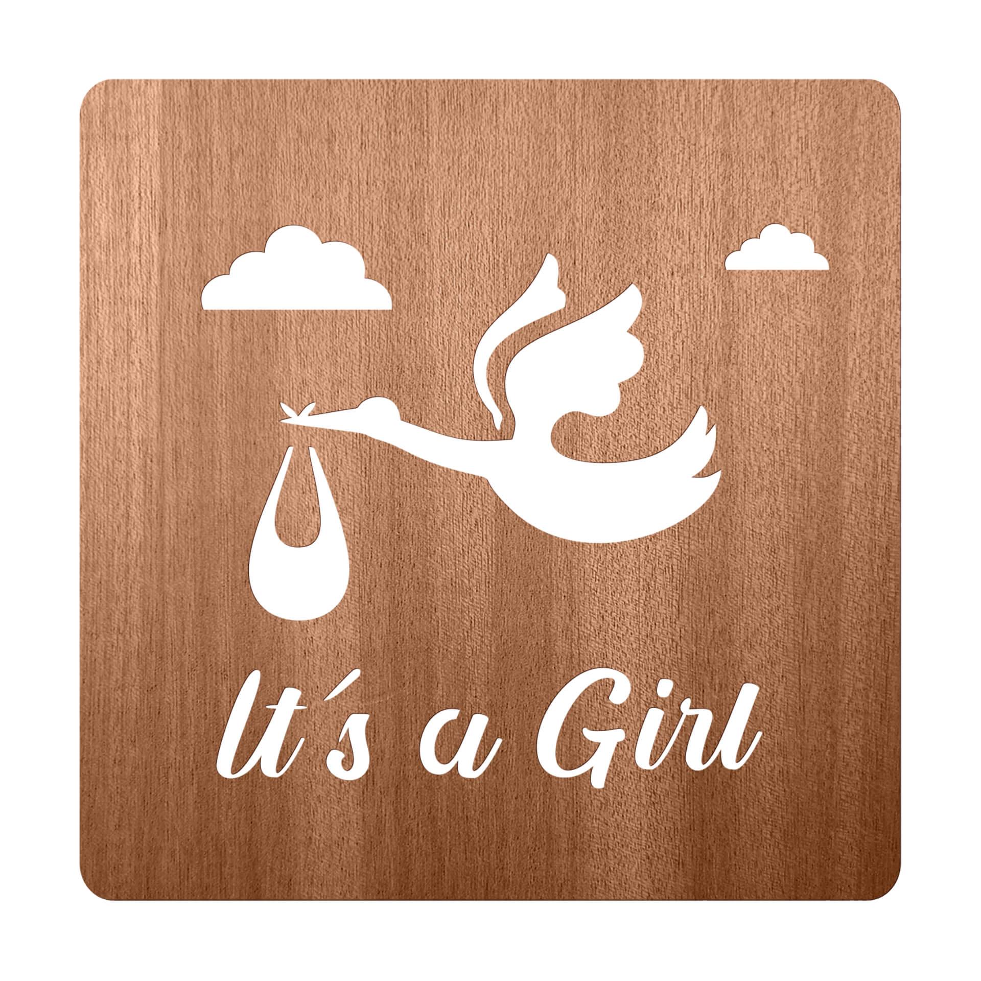 Decoro in legno Baby - It's a Girl
