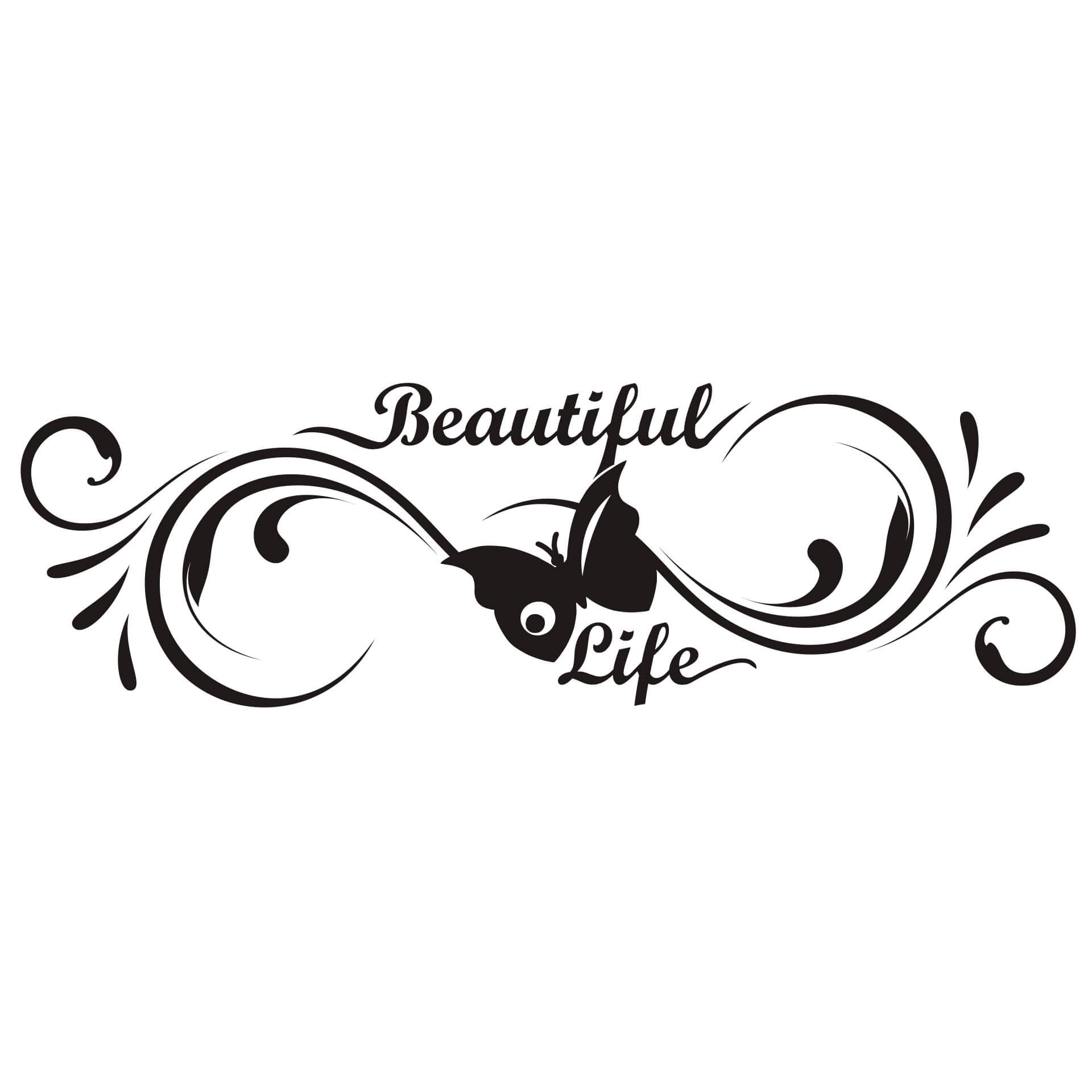Wandtattoo Beautiful Life