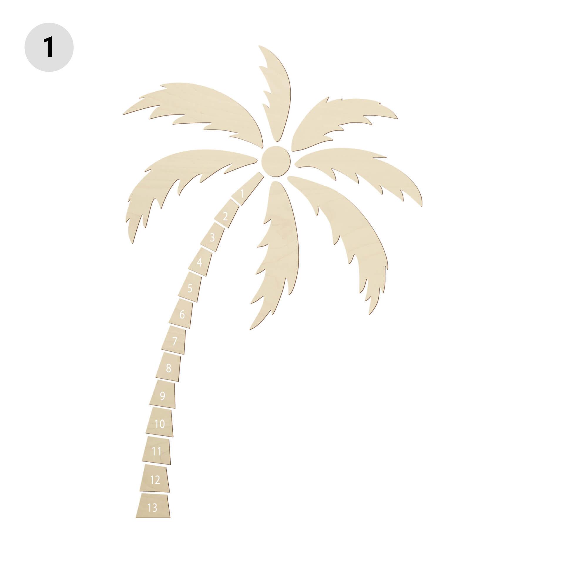 Palmboom Wanddecoratie Populierenhout