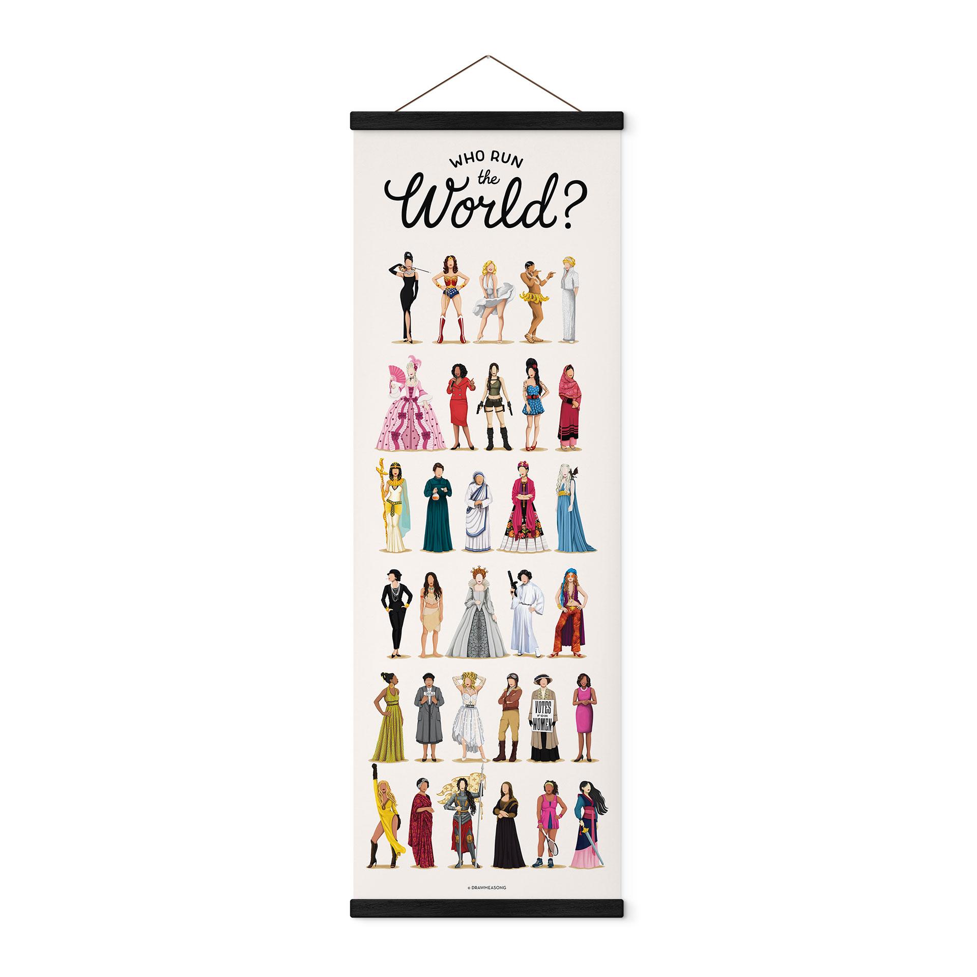 Tekstil plakat Who Run the World - Tohmé