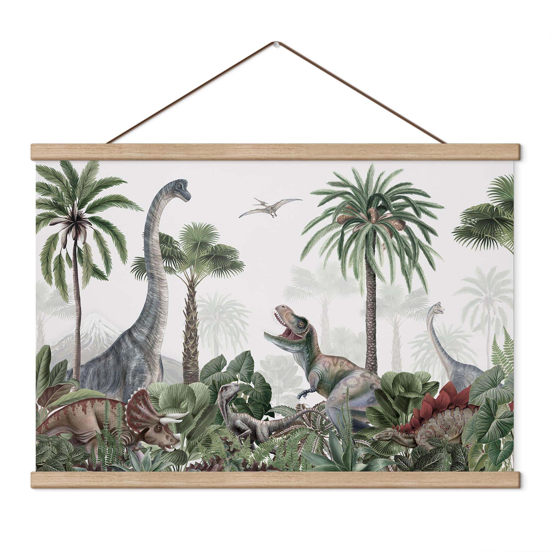 Kinderkamer Textielposter Avontuur van de dino's - Kikki Belle