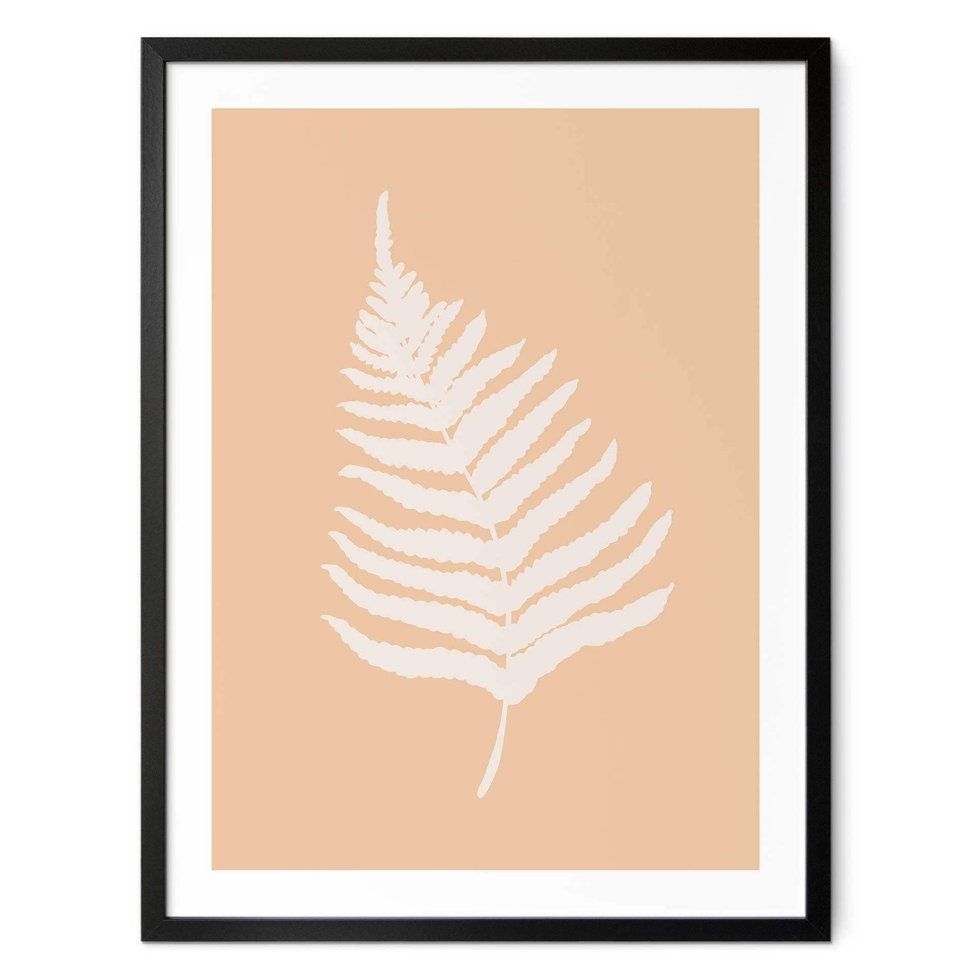 Plakat Silhuet af bregneblad - 1X Studio