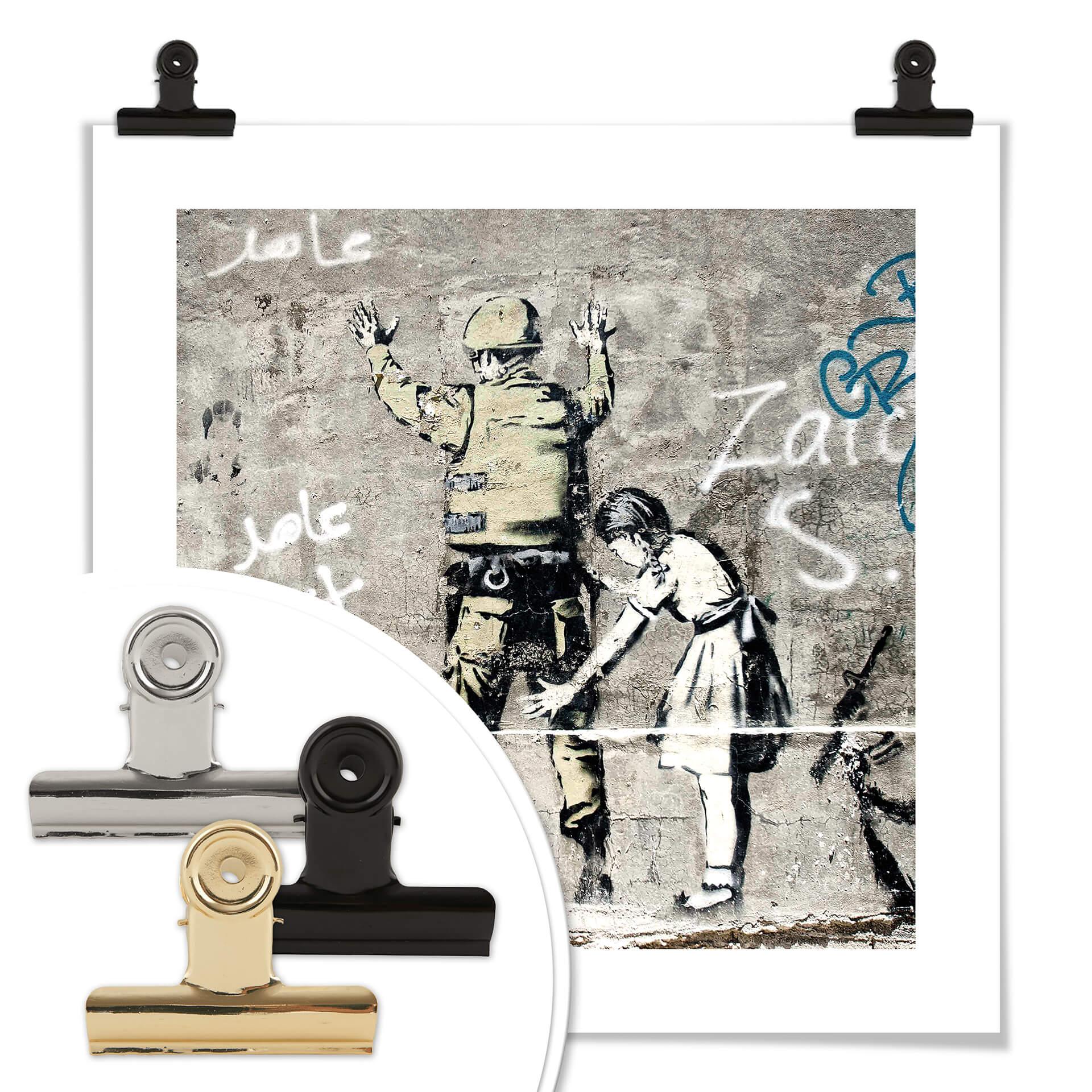 Plakat Banksy - Dziewczyna i żołnierz