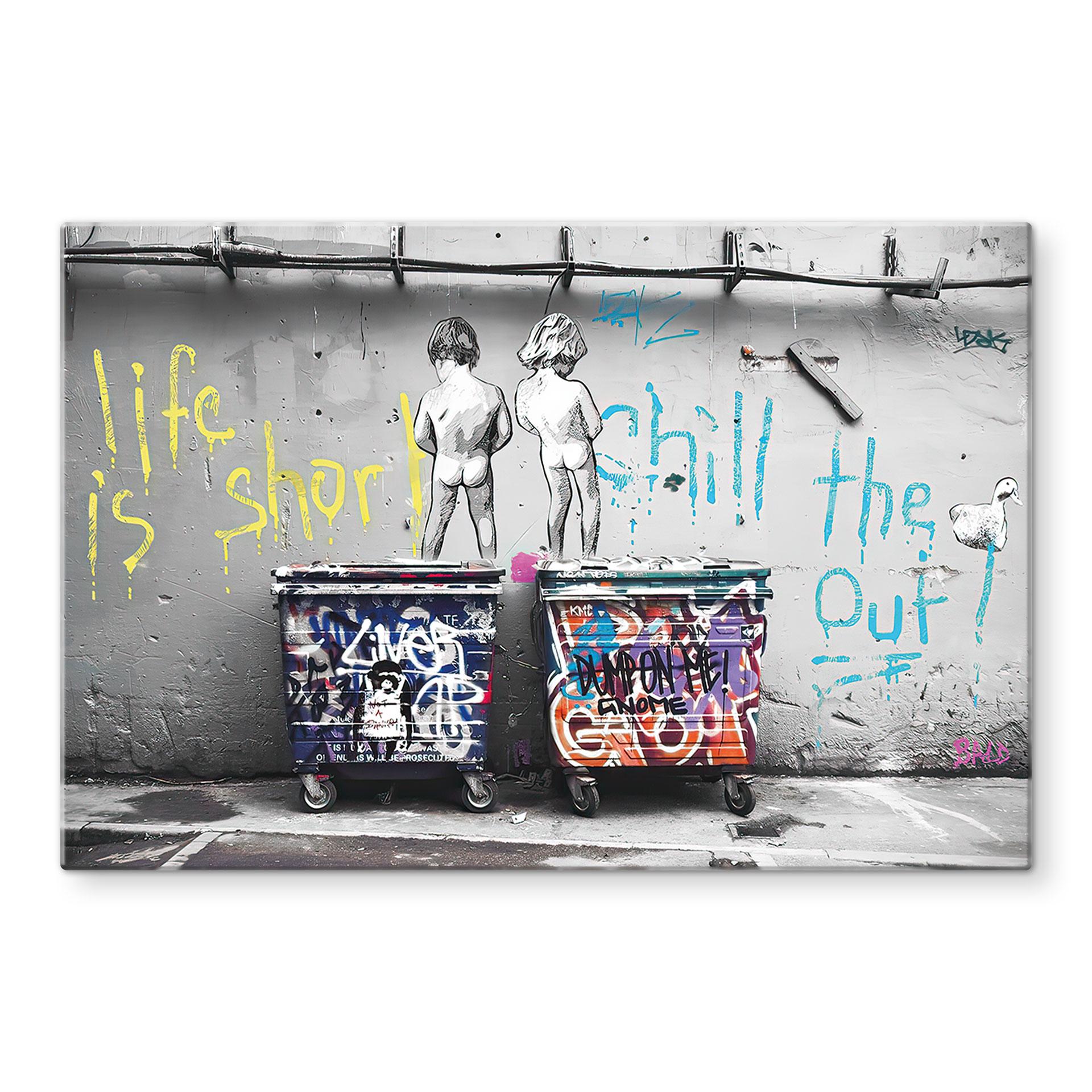 Glasbillede - Banksy - Life is short
