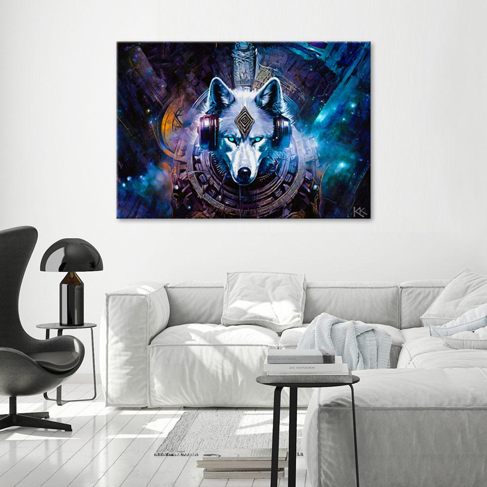 Canvasbillede, Abstrakt ulv