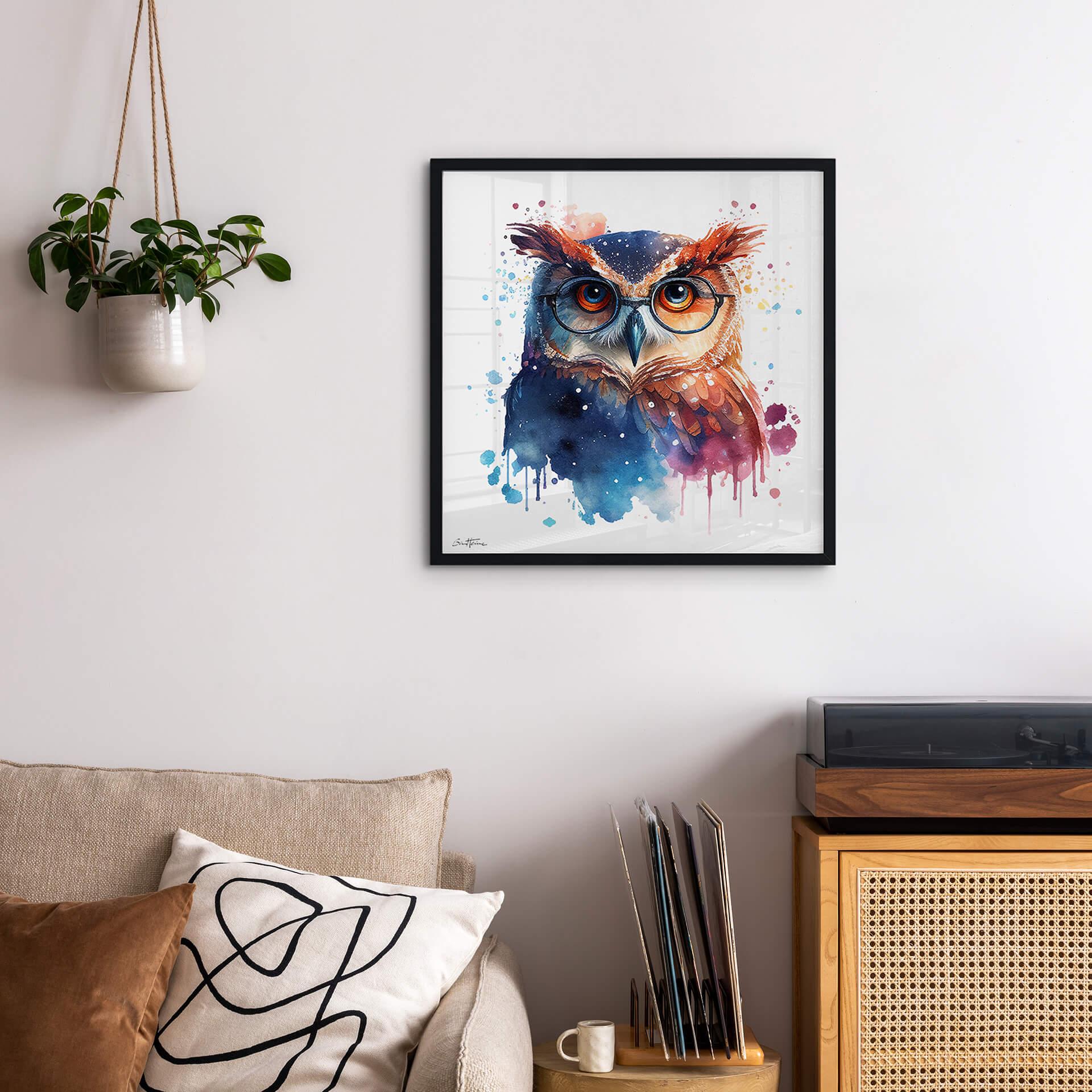 Plakat Heine - Intelligent Owl