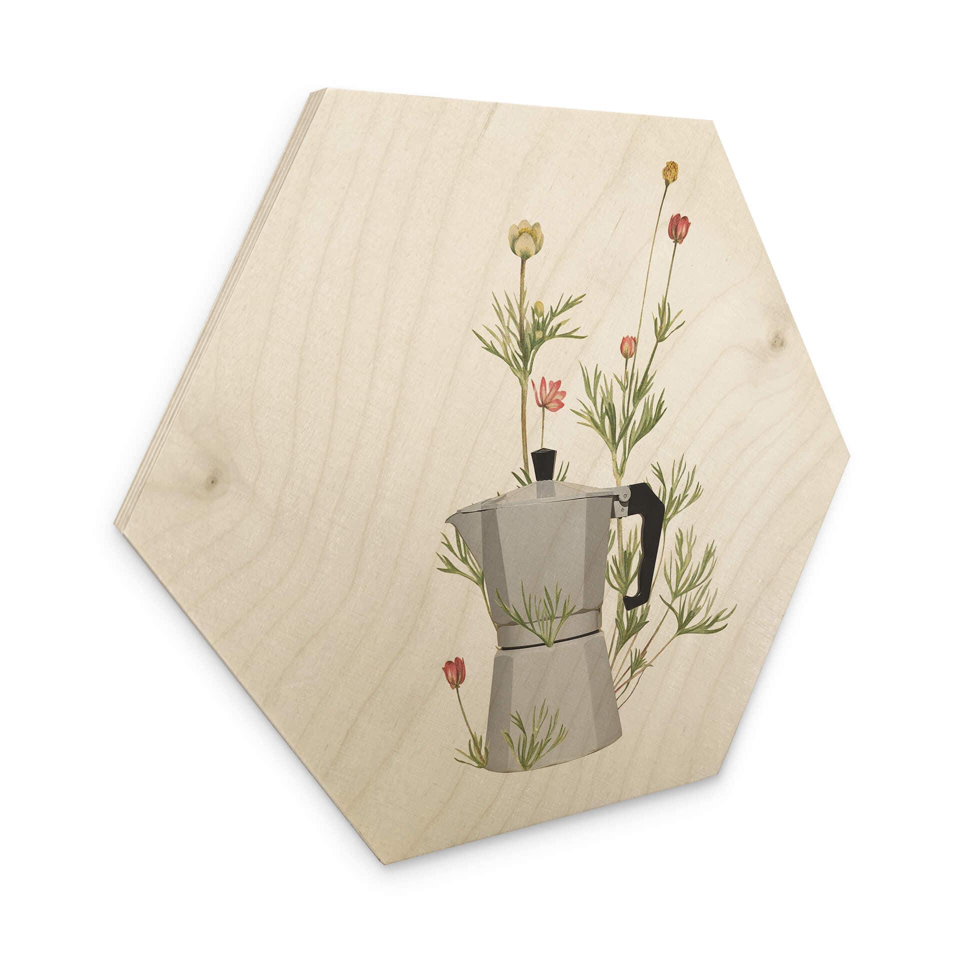 Hexagone - Bois Frida Floral Studio - Moka Floral