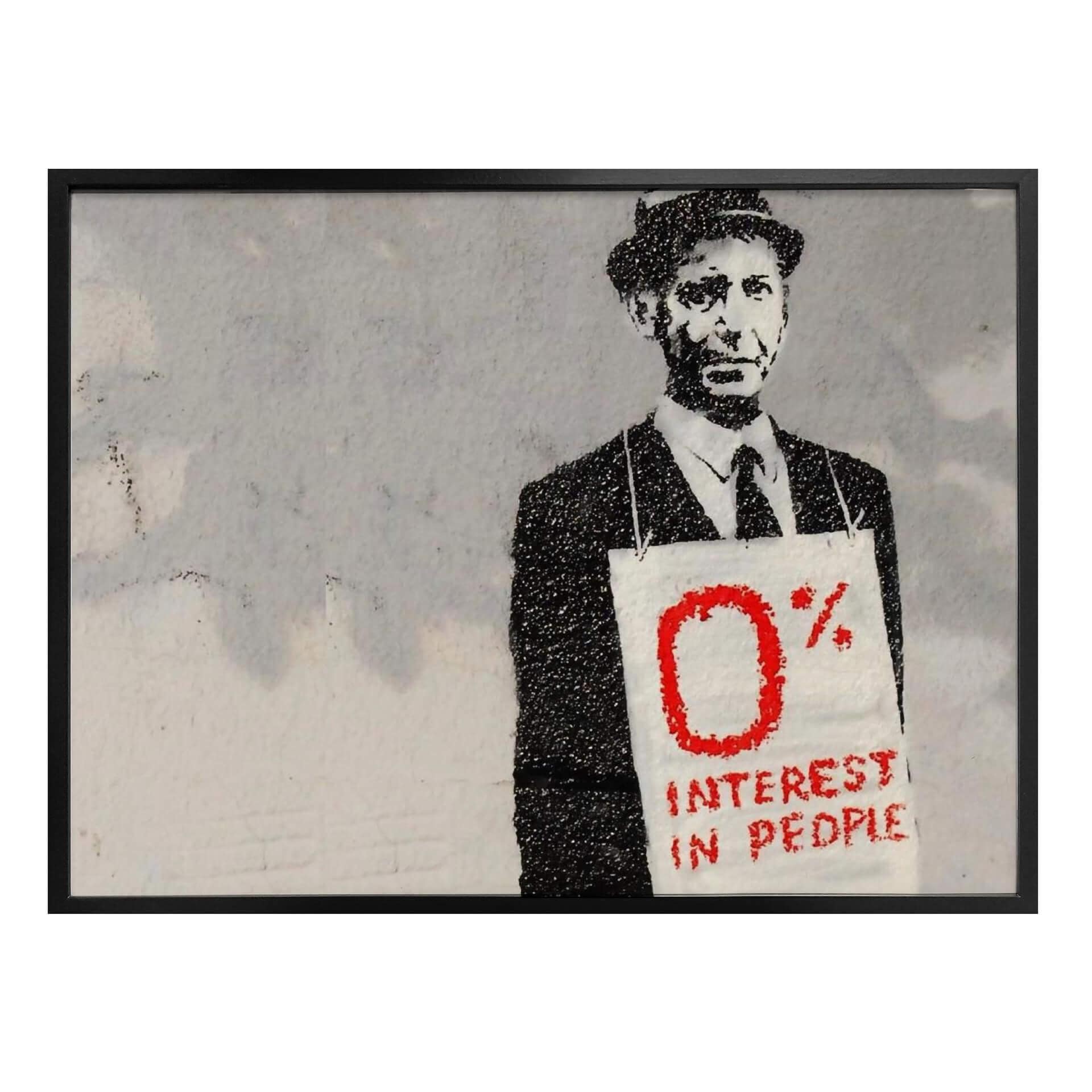 Plakat Banksy - Zero interest in people