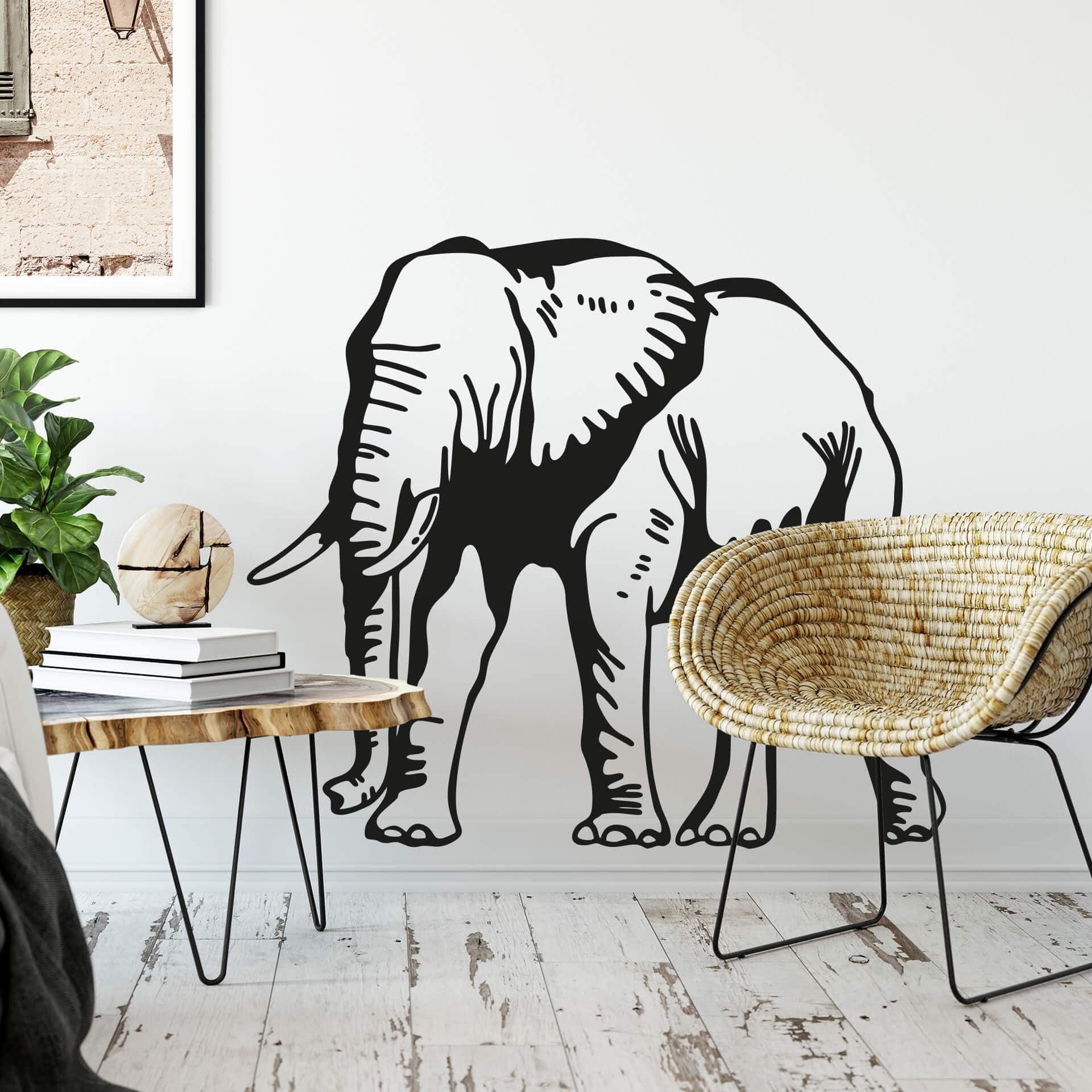Wandtattoo Elefant Silhouette