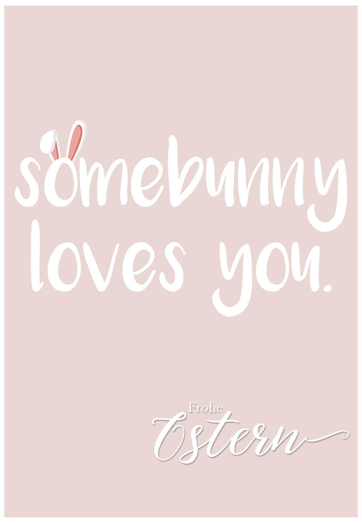 Gutschein Frohe Ostern - Somebunny loves you.