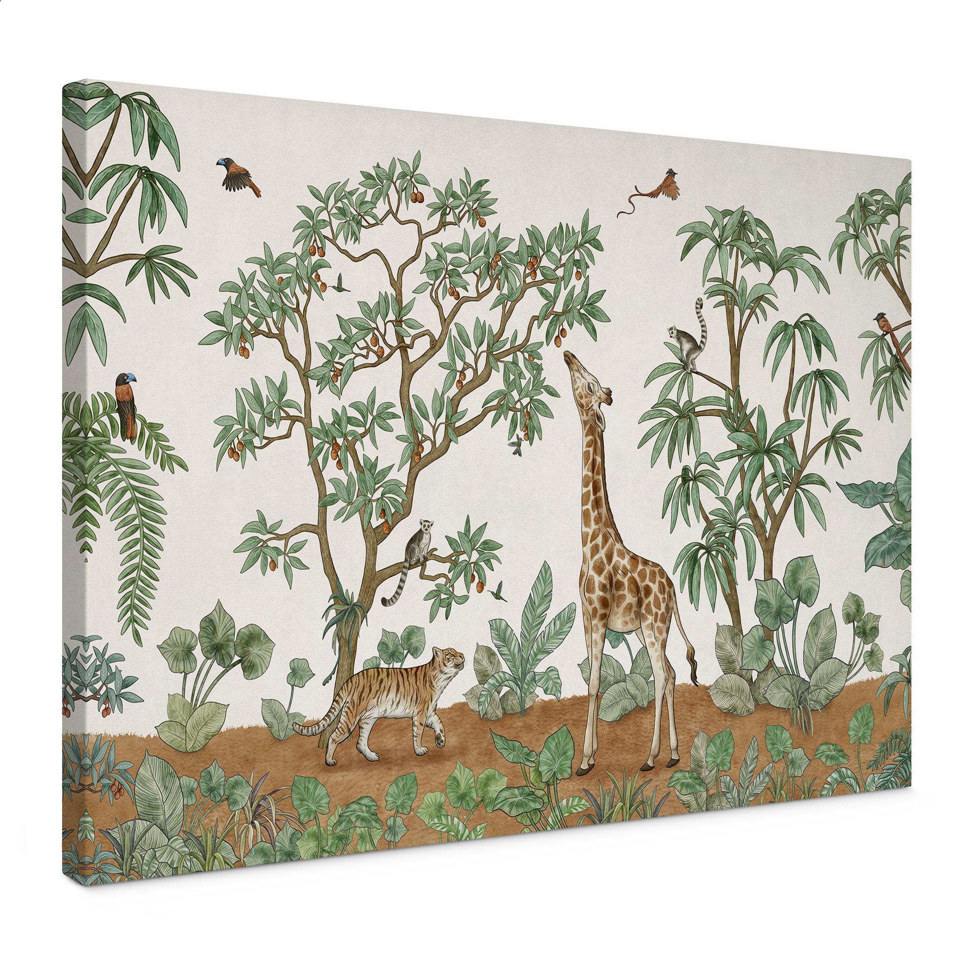 Canvasbillede skjult objekt jungledyr - Kikki Belle