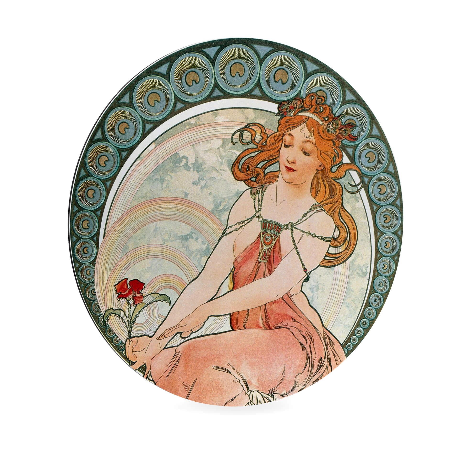Alu-Dibond Mucha - Die Malerei - Rund