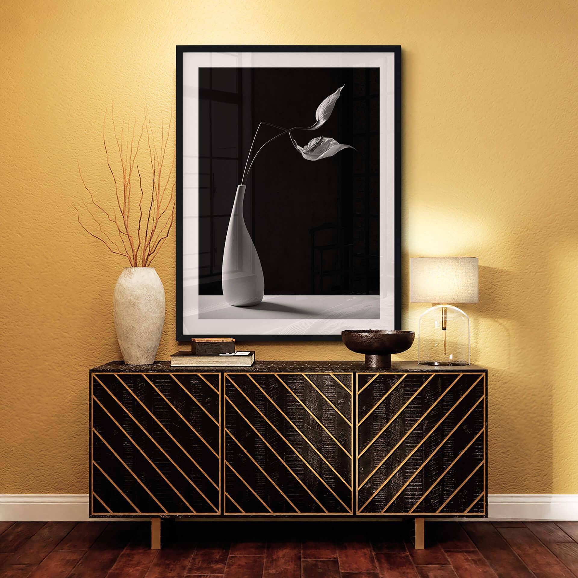 Poster Oveckova - Abstracte Vaas met Bloemen