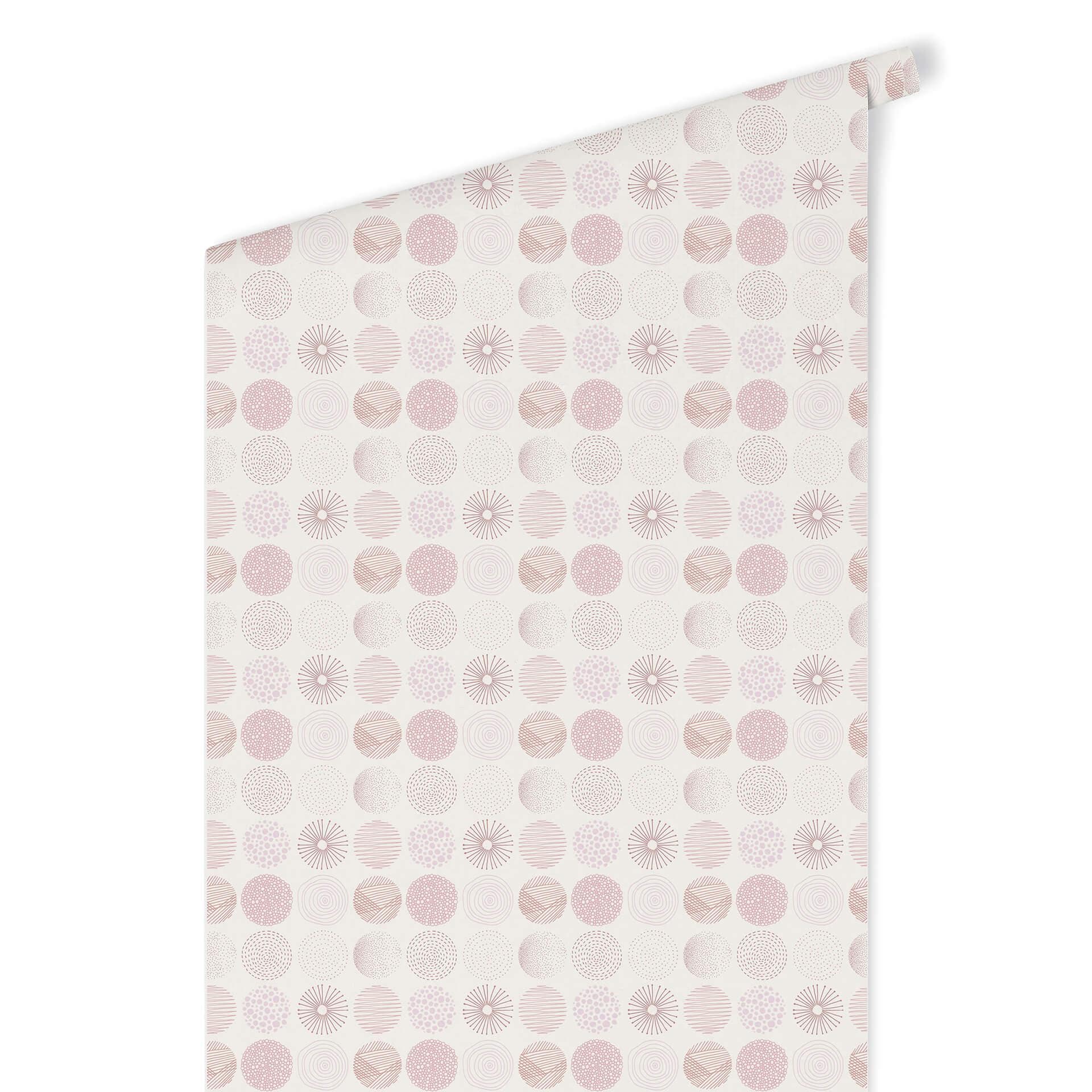Patroonbehang – Abstracte Cirkels 01 – rood