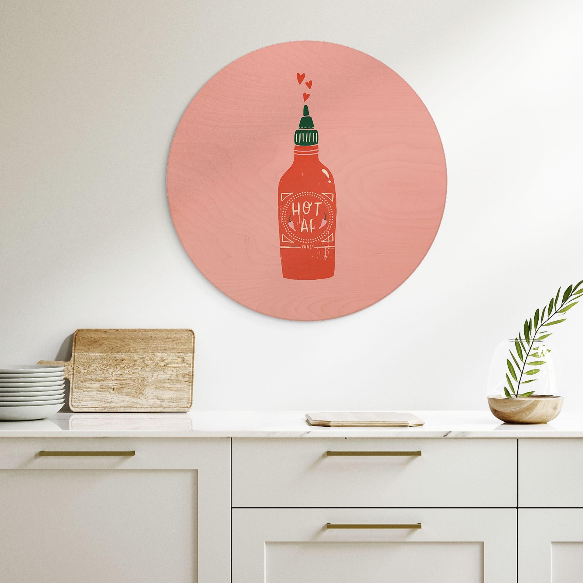 Væg cirkel træ Stærk chilisauce - Simmonds