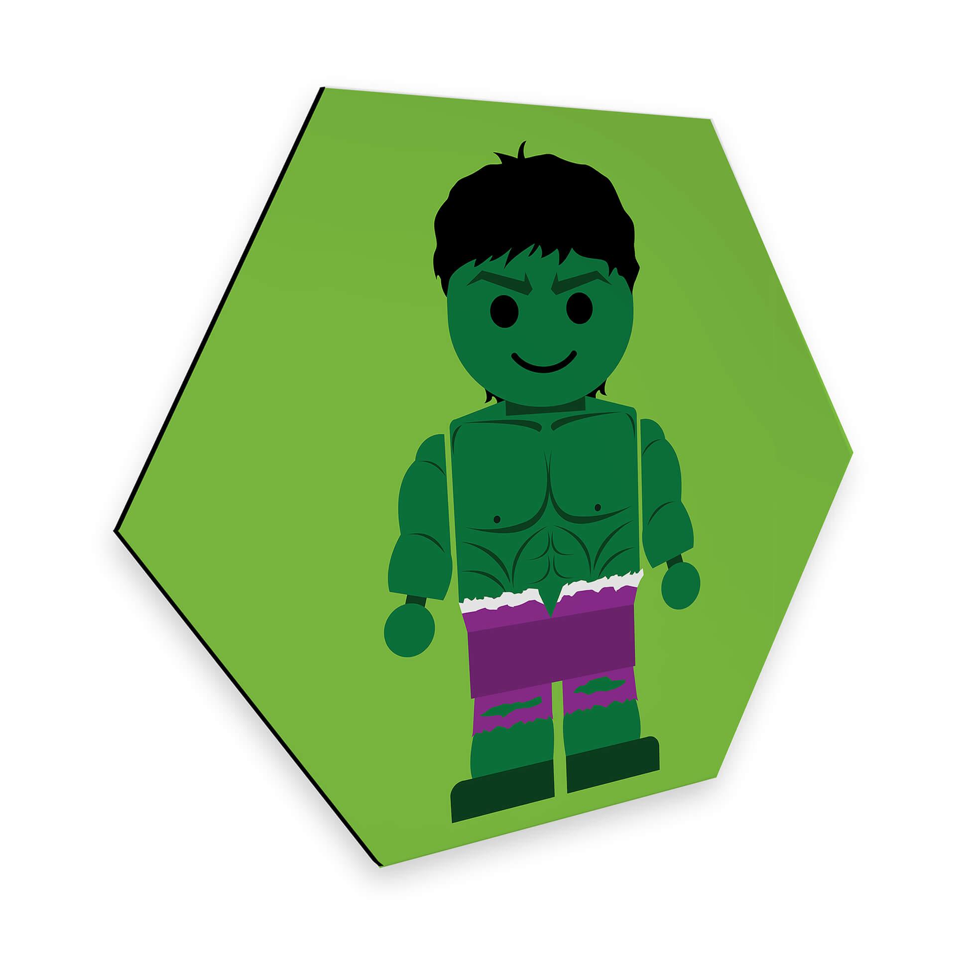 Hexagon - Alu-Dibond - Gomes - The Hulk legetøj