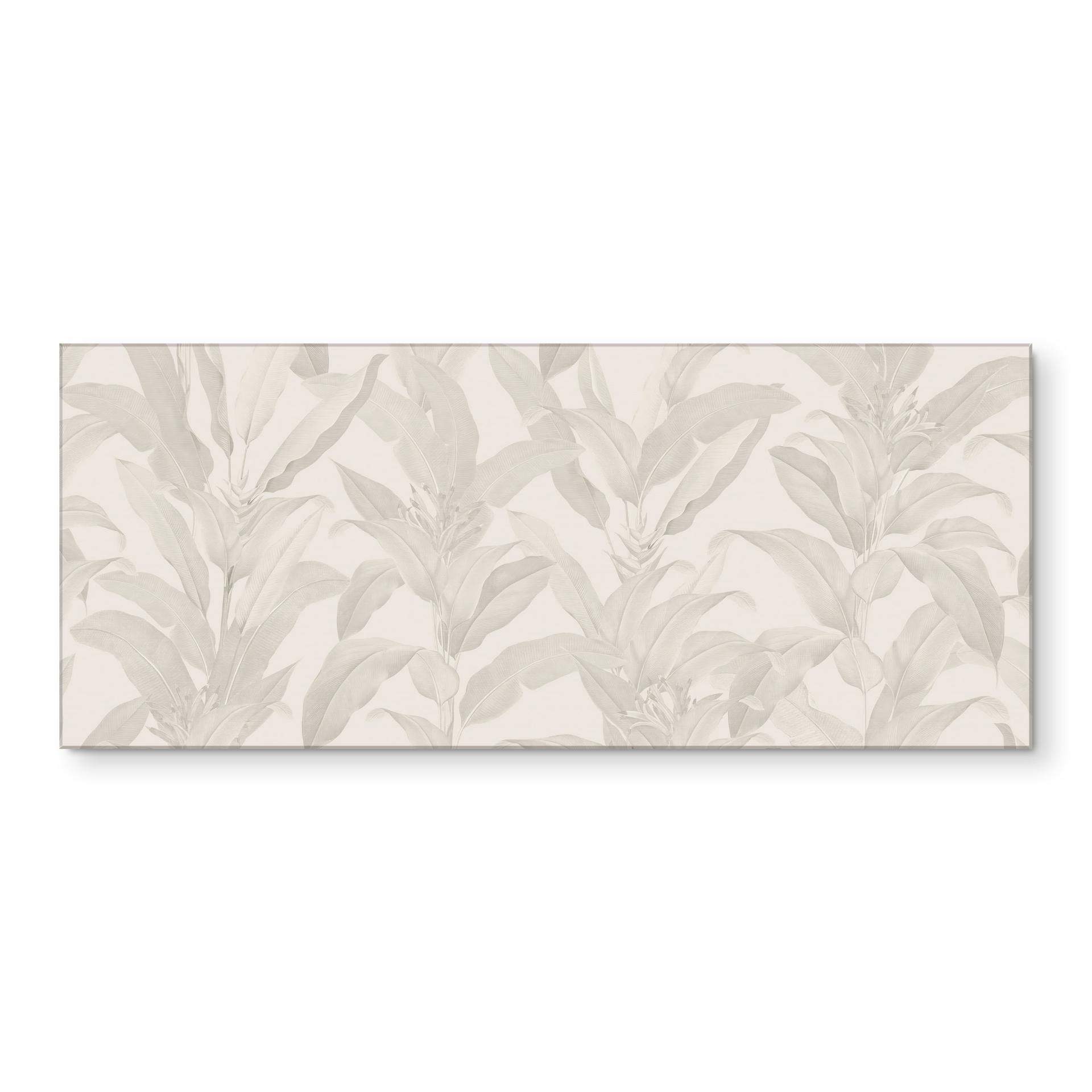 Stænkplade til køkken Urban Jungle tropiske blade creme - Bloomery Decor